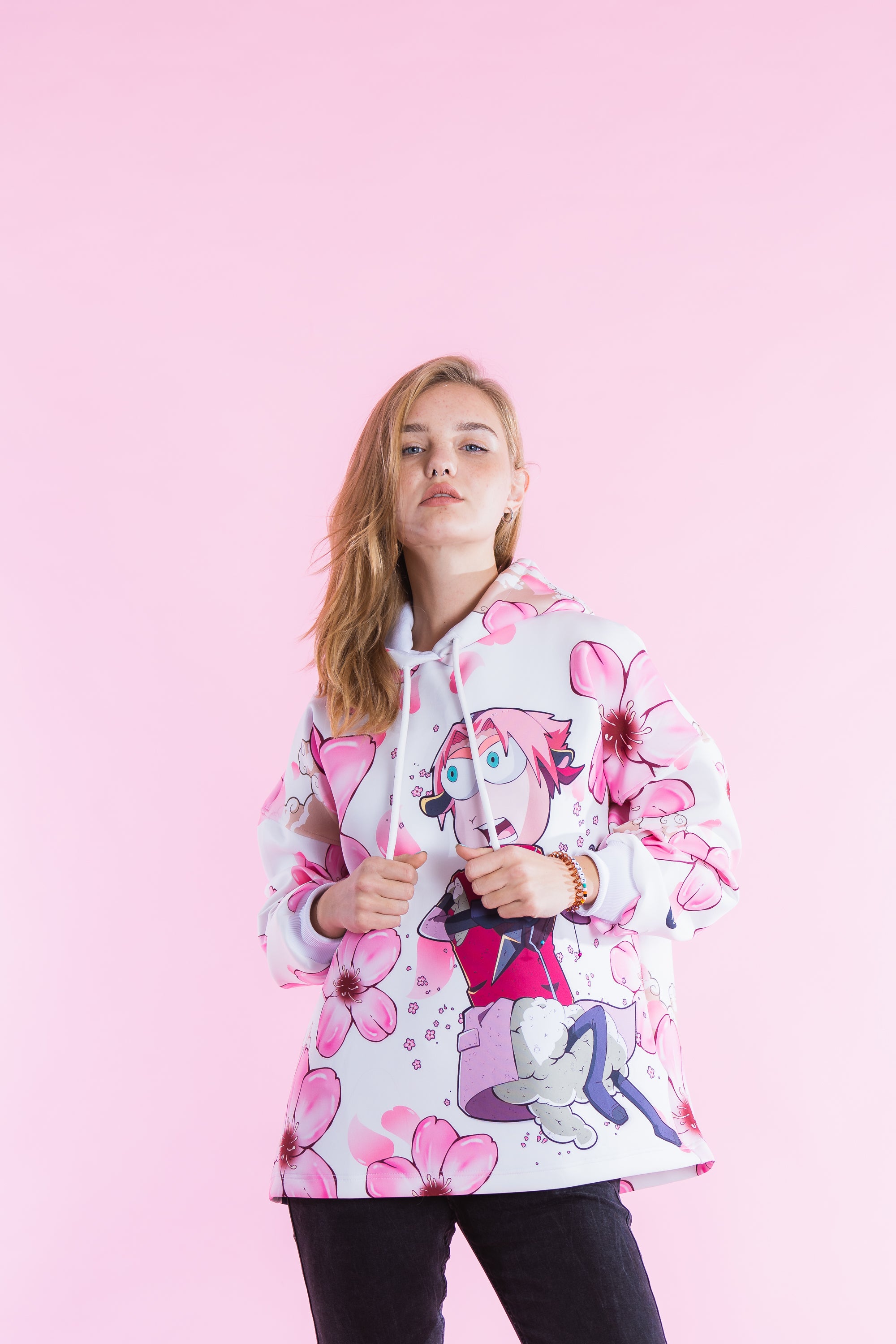 W's Oversized Shinobi Sheepuden Blossom Hoodie