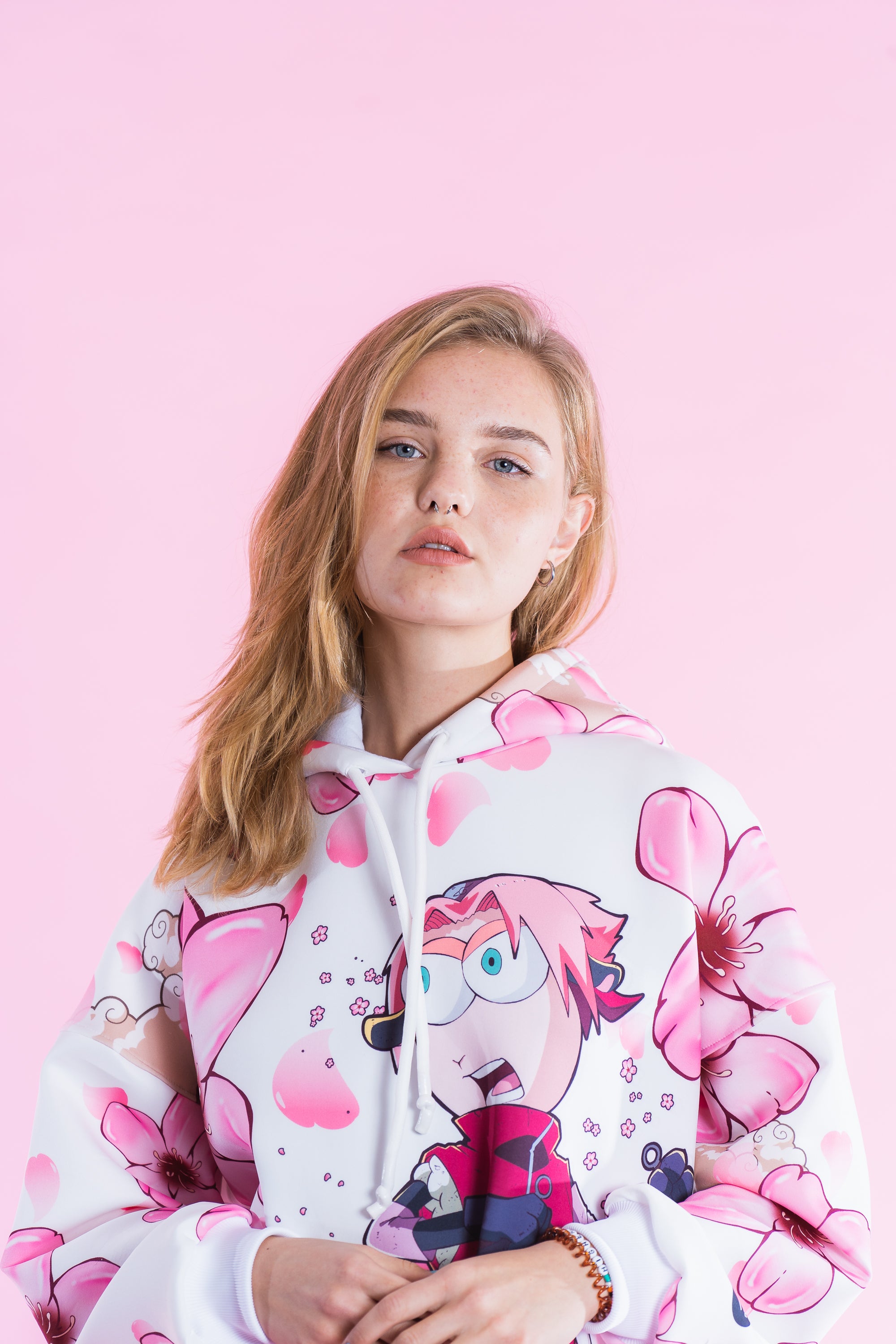 W's Oversized Shinobi Sheepuden Blossom Hoodie
