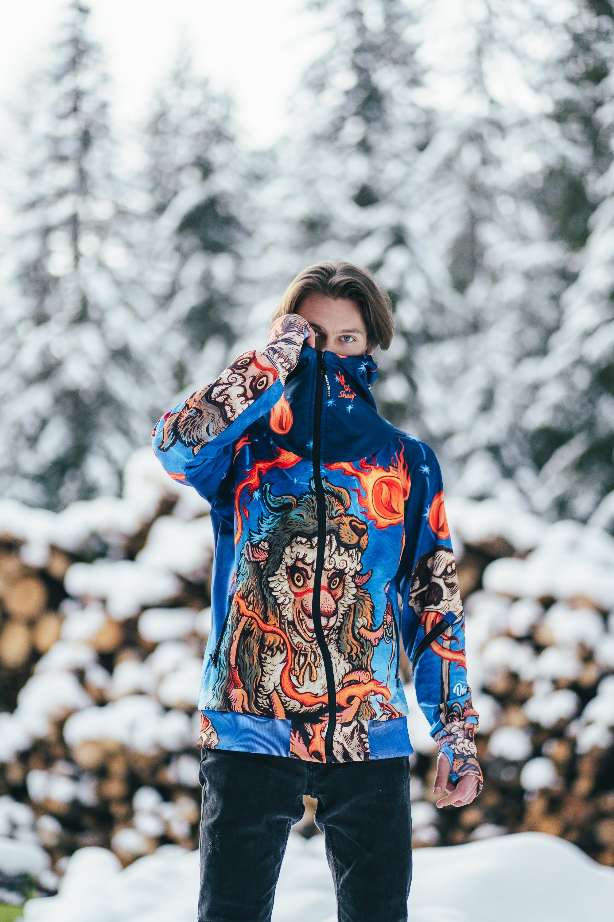 M's Blue Shaman Zip Hoodie