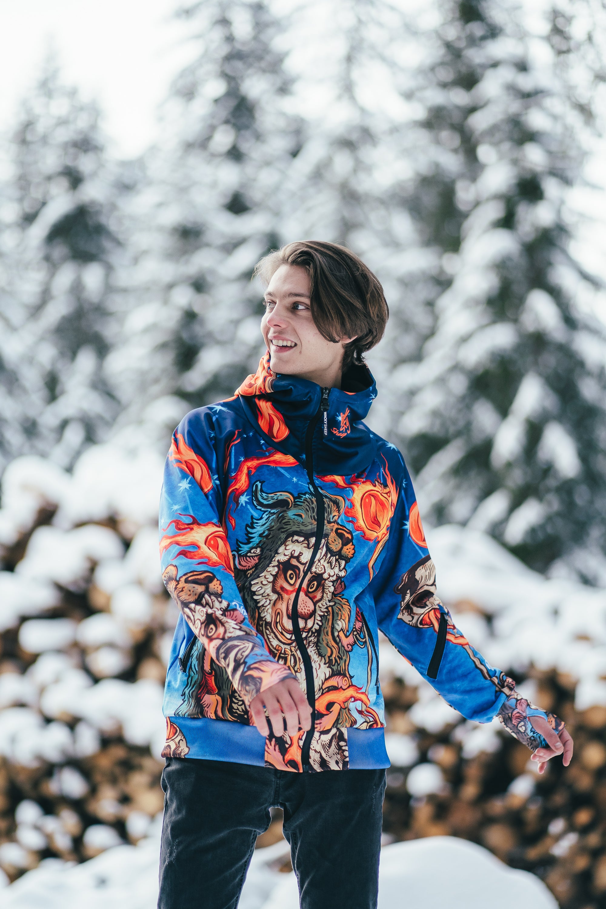 M's Blue Shaman Zip Hoodie