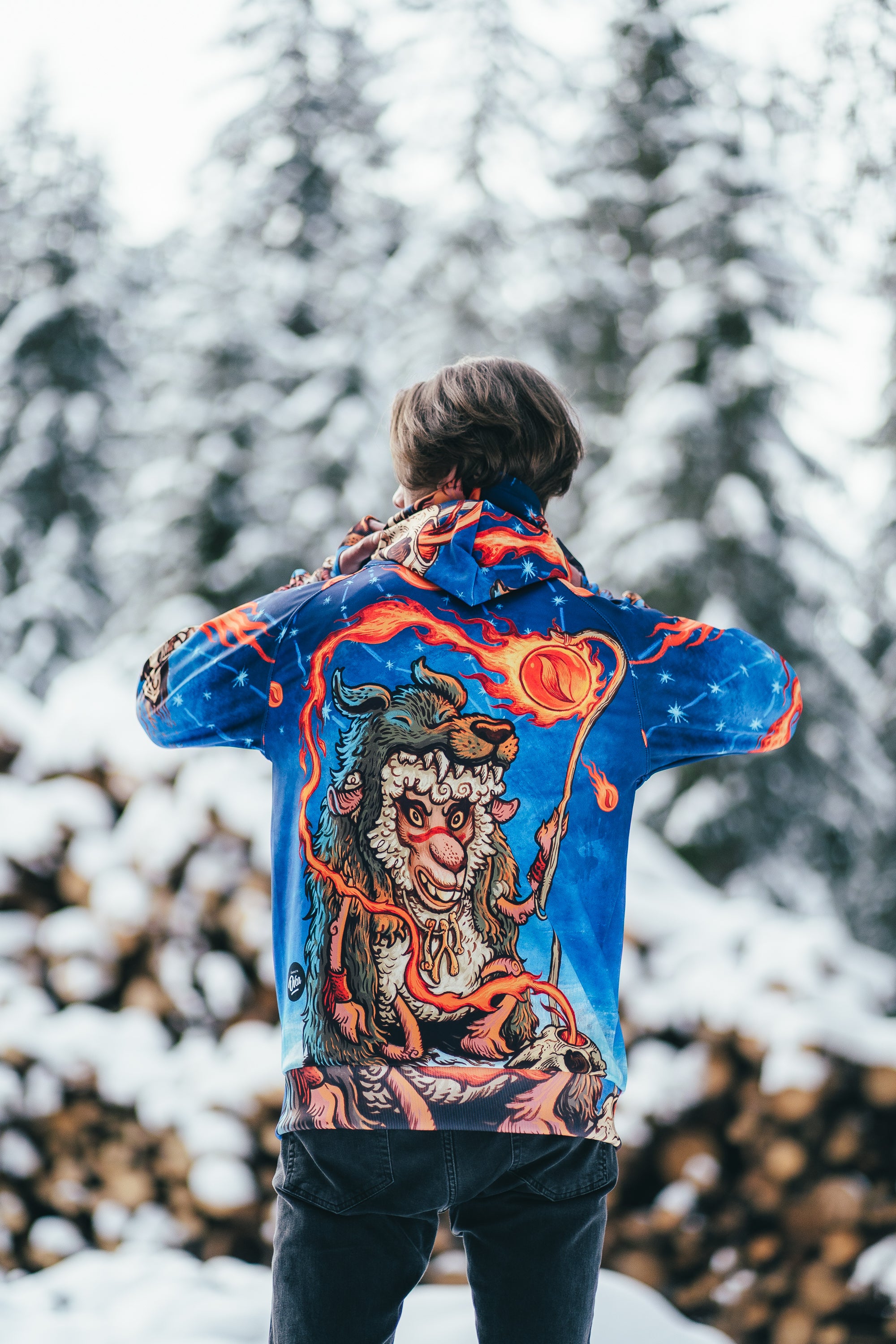 M's Blue Shaman Zip Hoodie