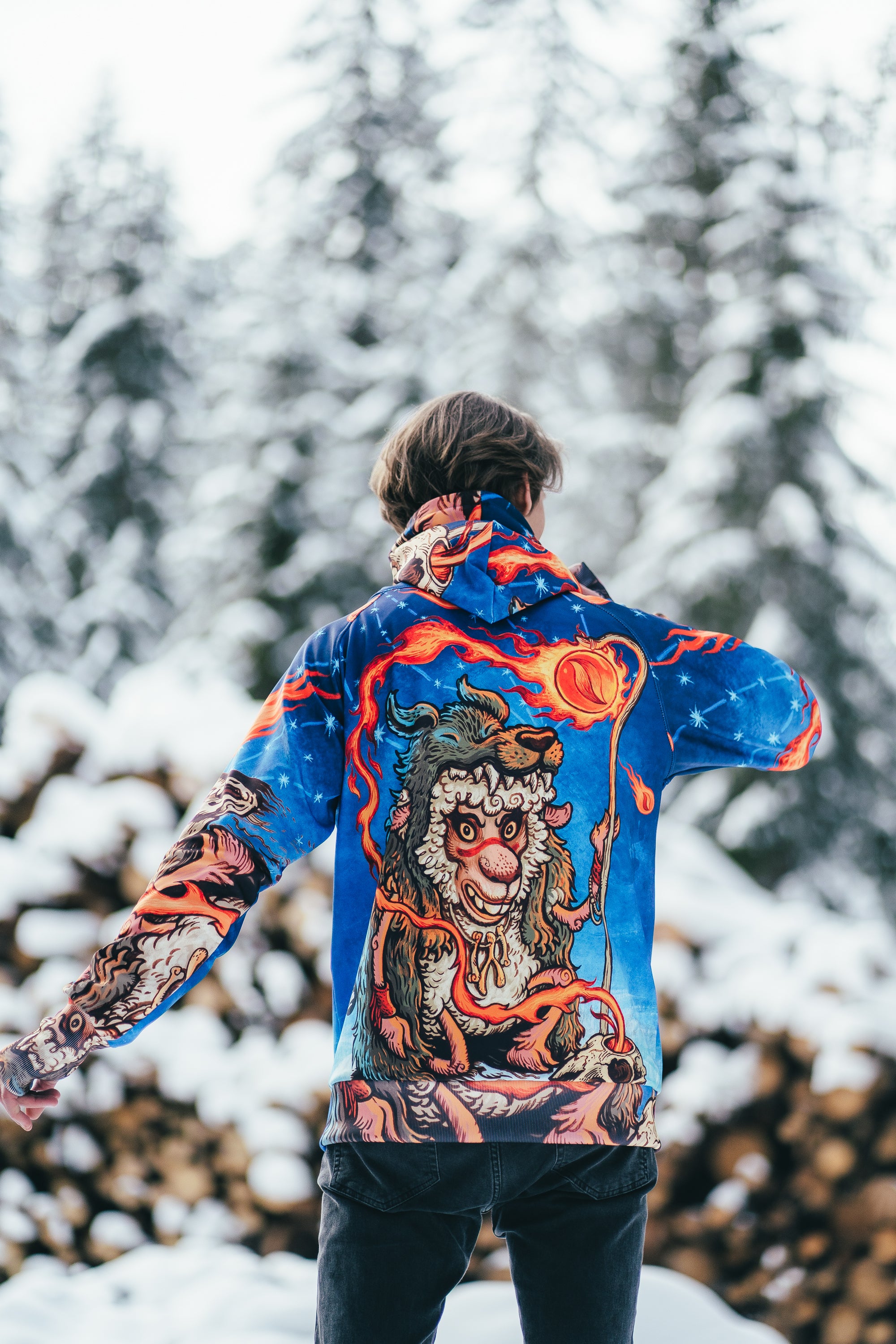 M's Blue Shaman Zip Hoodie