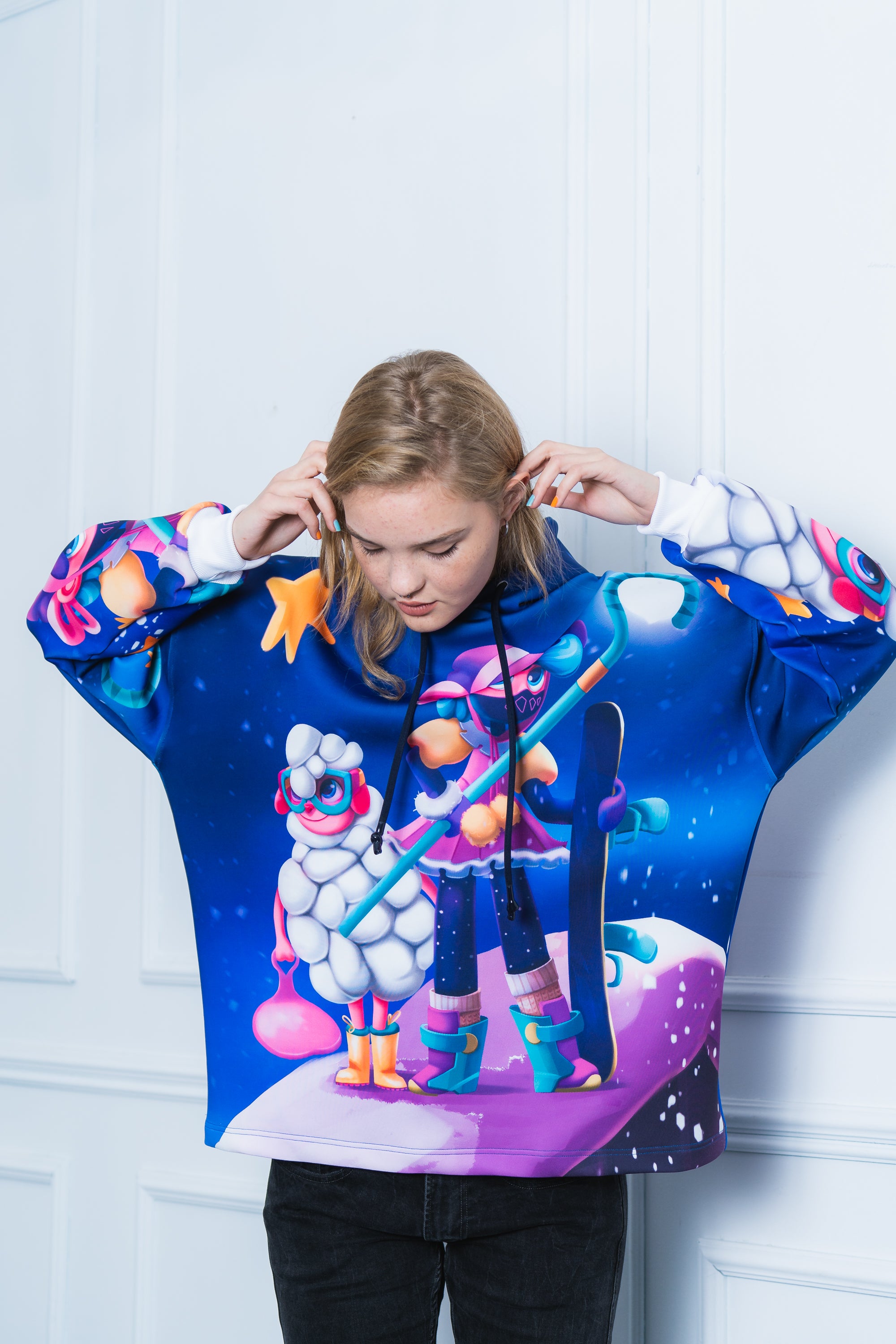 W's Oversized Stars Hoodie