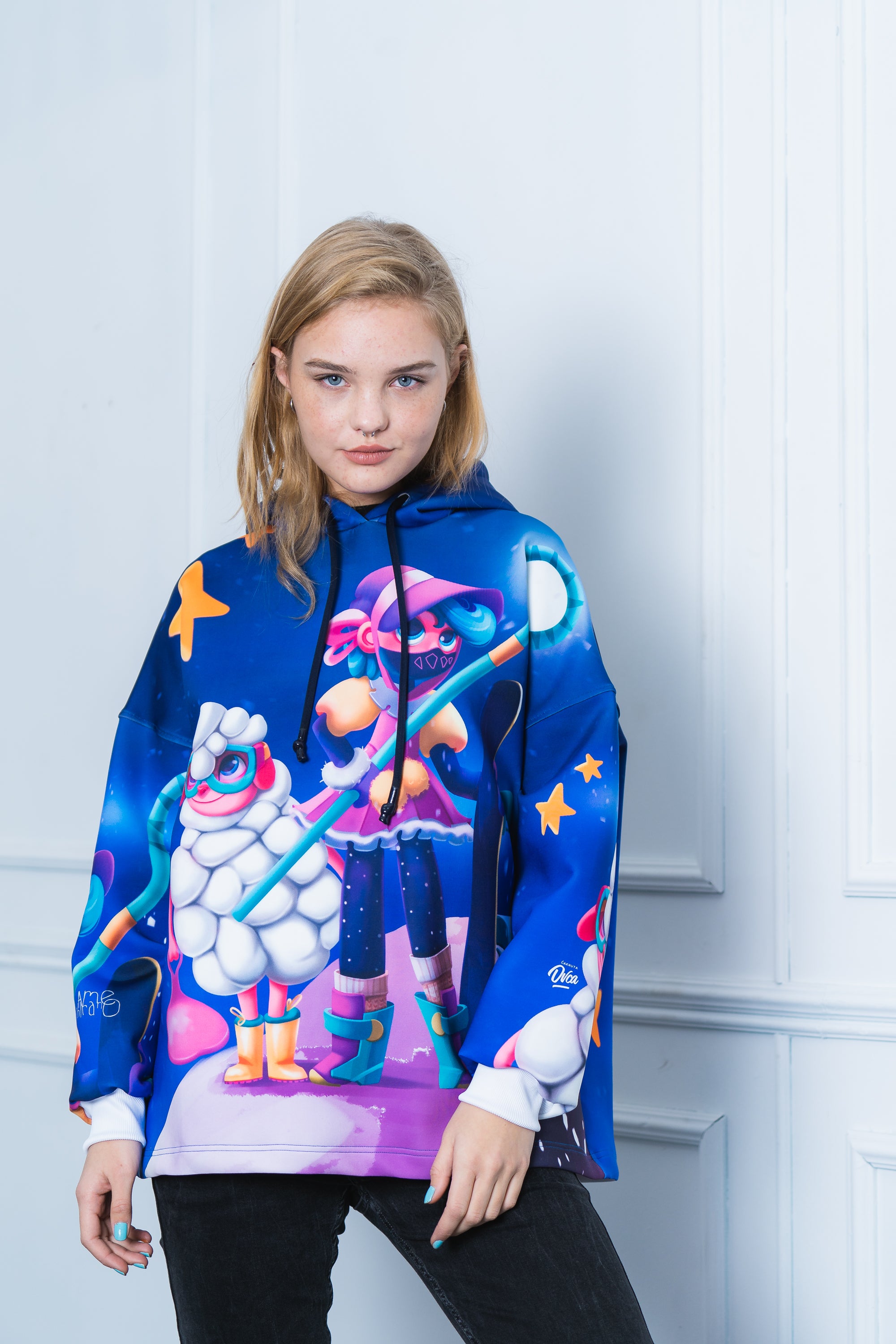W's Oversized Stars Hoodie