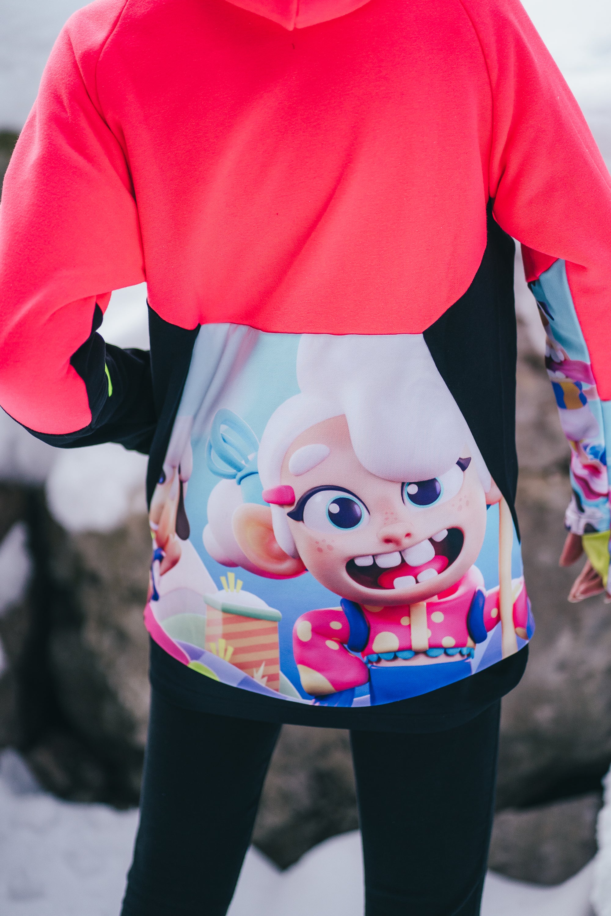 W's Pink 3D Zip Hoodie