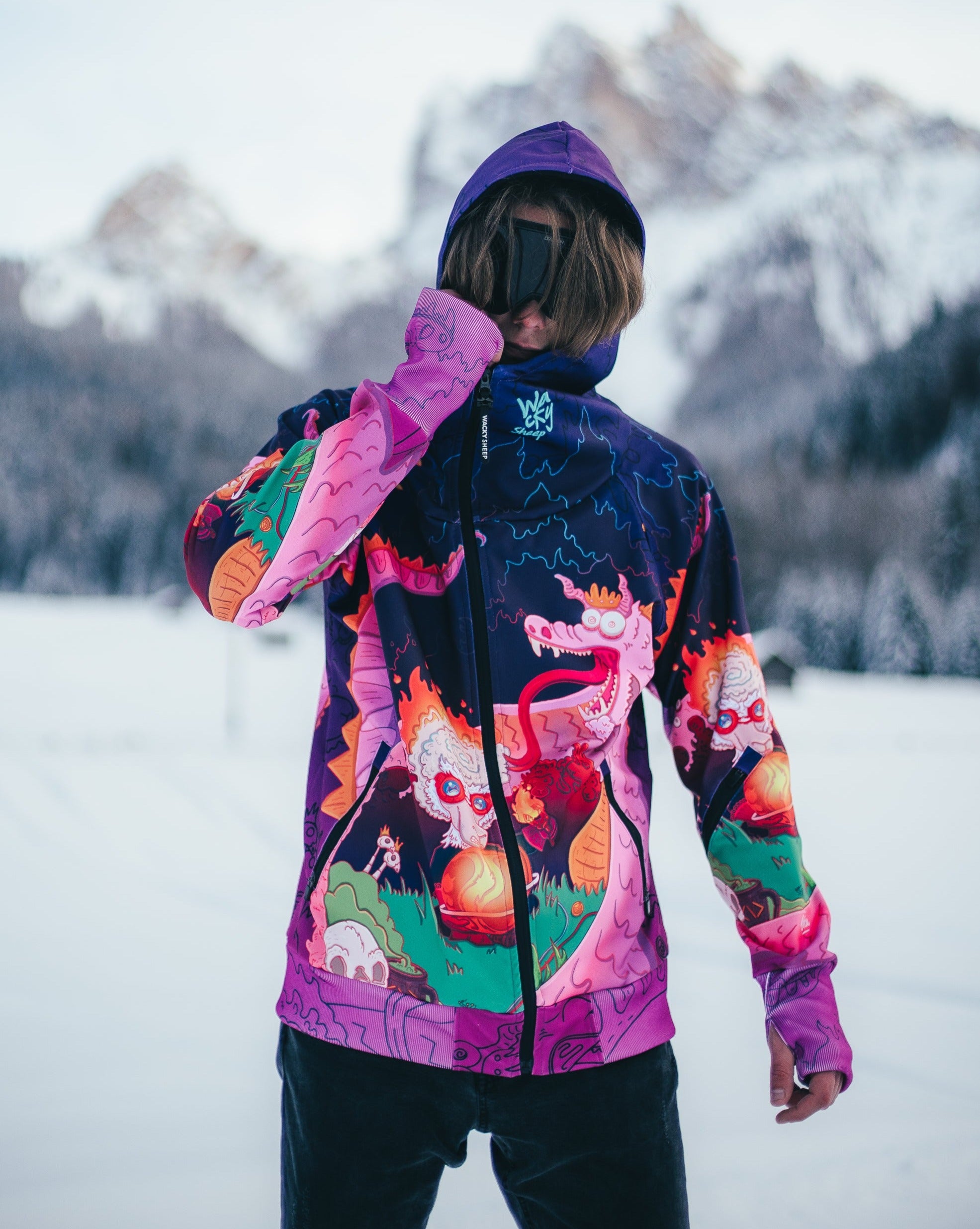 M's Purple Azdaha Zip Hoodie