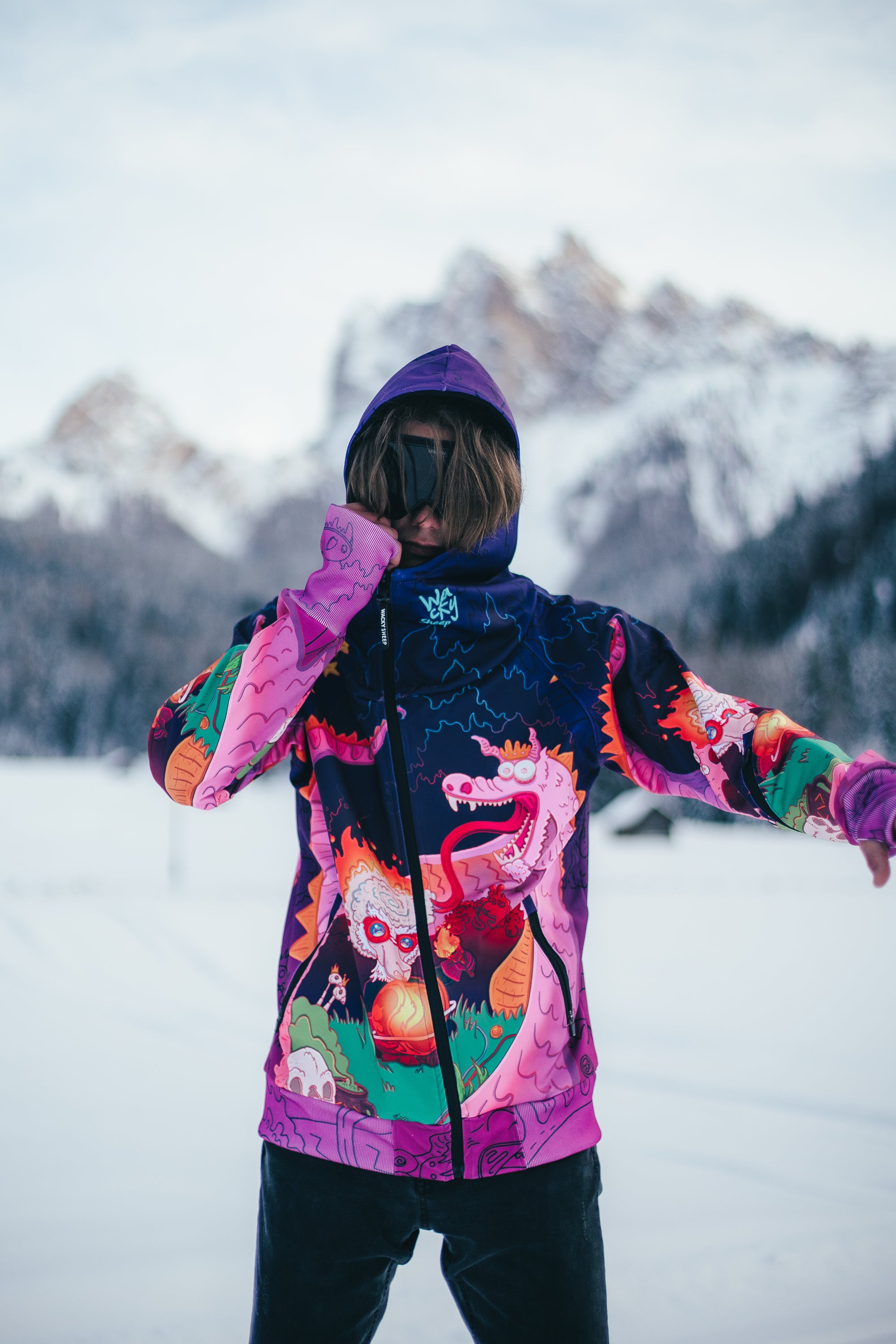 M's Purple Azdaha Zip Hoodie