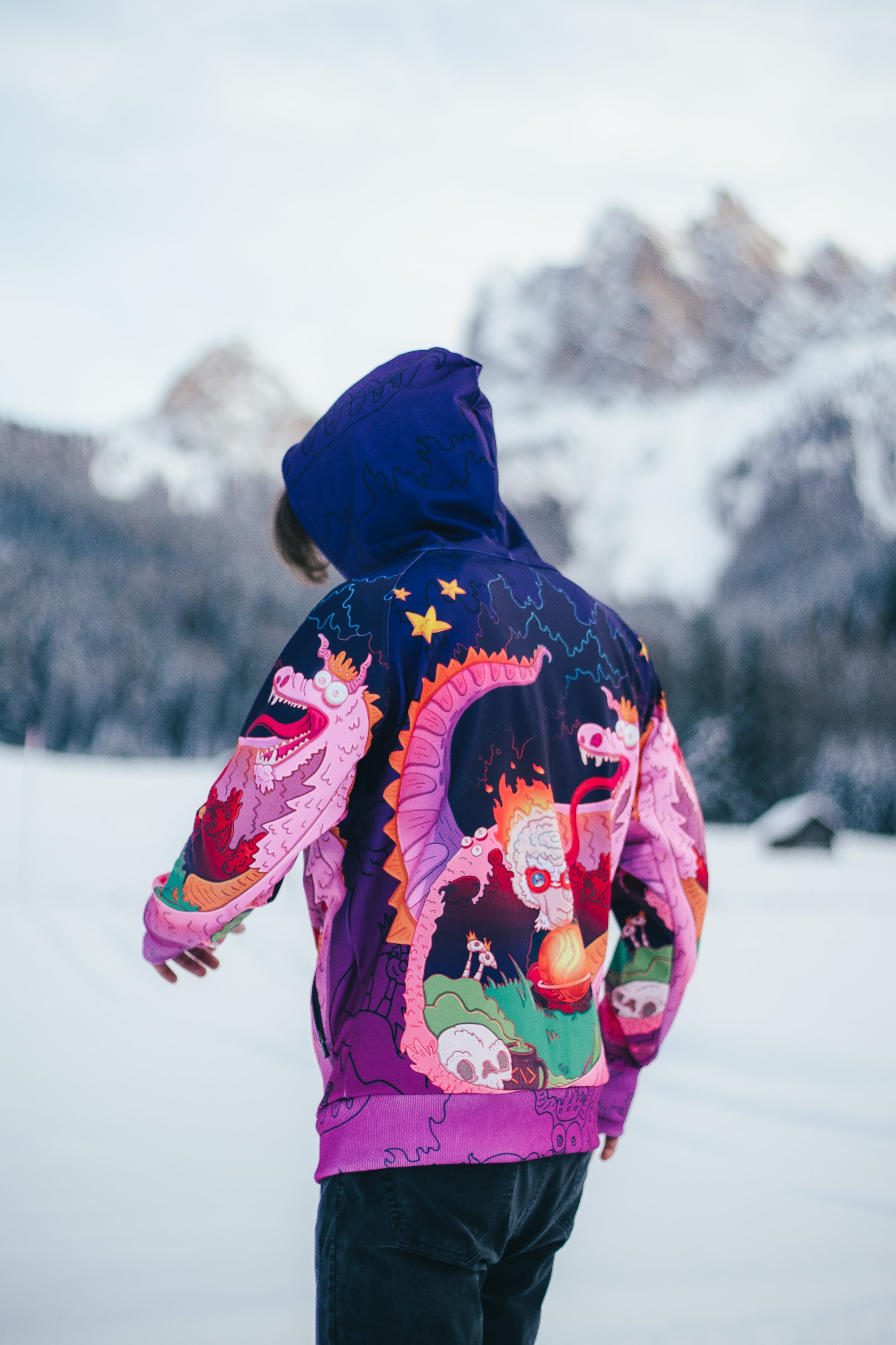 M's Purple Azdaha Zip Hoodie