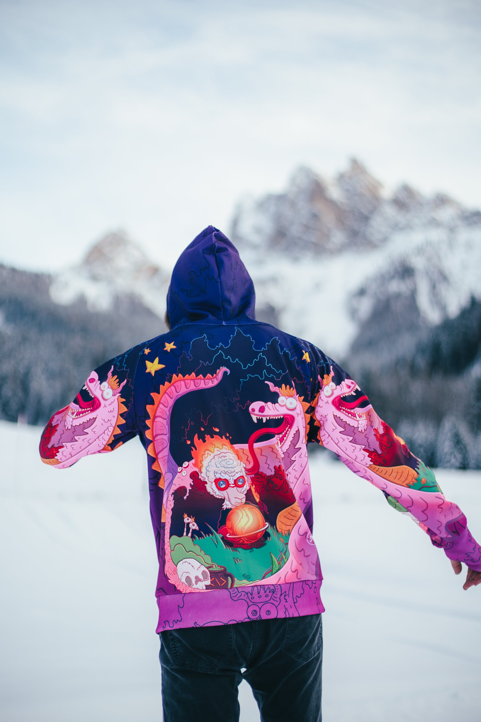M's Purple Azdaha Zip Hoodie