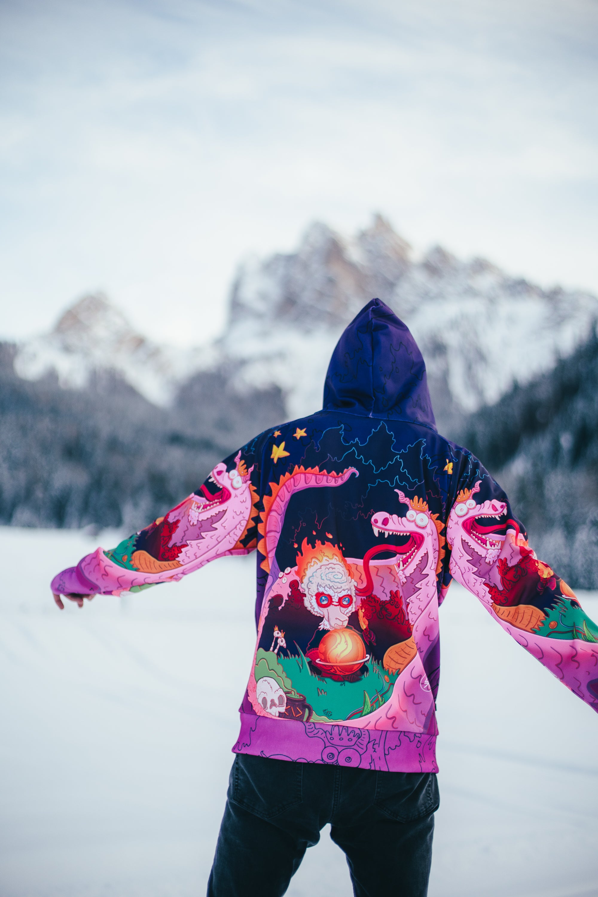 M's Purple Azdaha Zip Hoodie