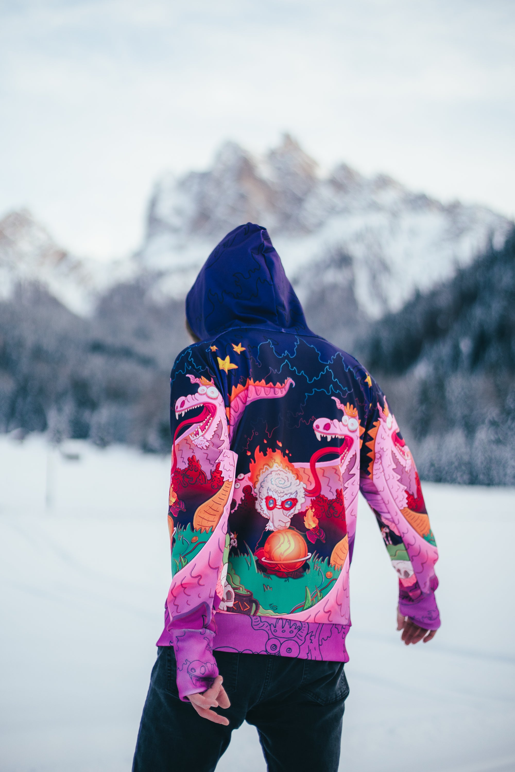 M's Purple Azdaha Zip Hoodie