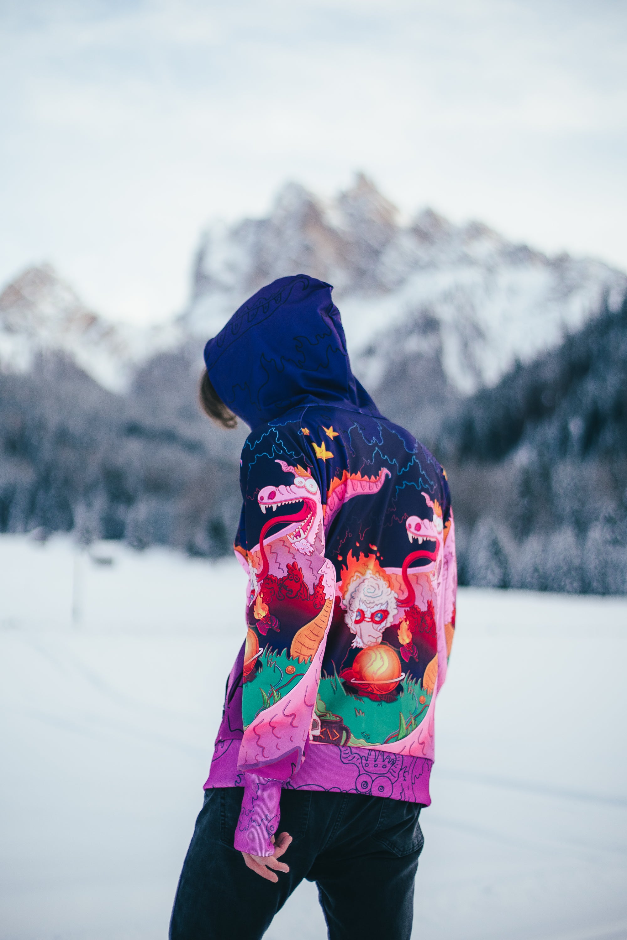 M's Purple Azdaha Zip Hoodie