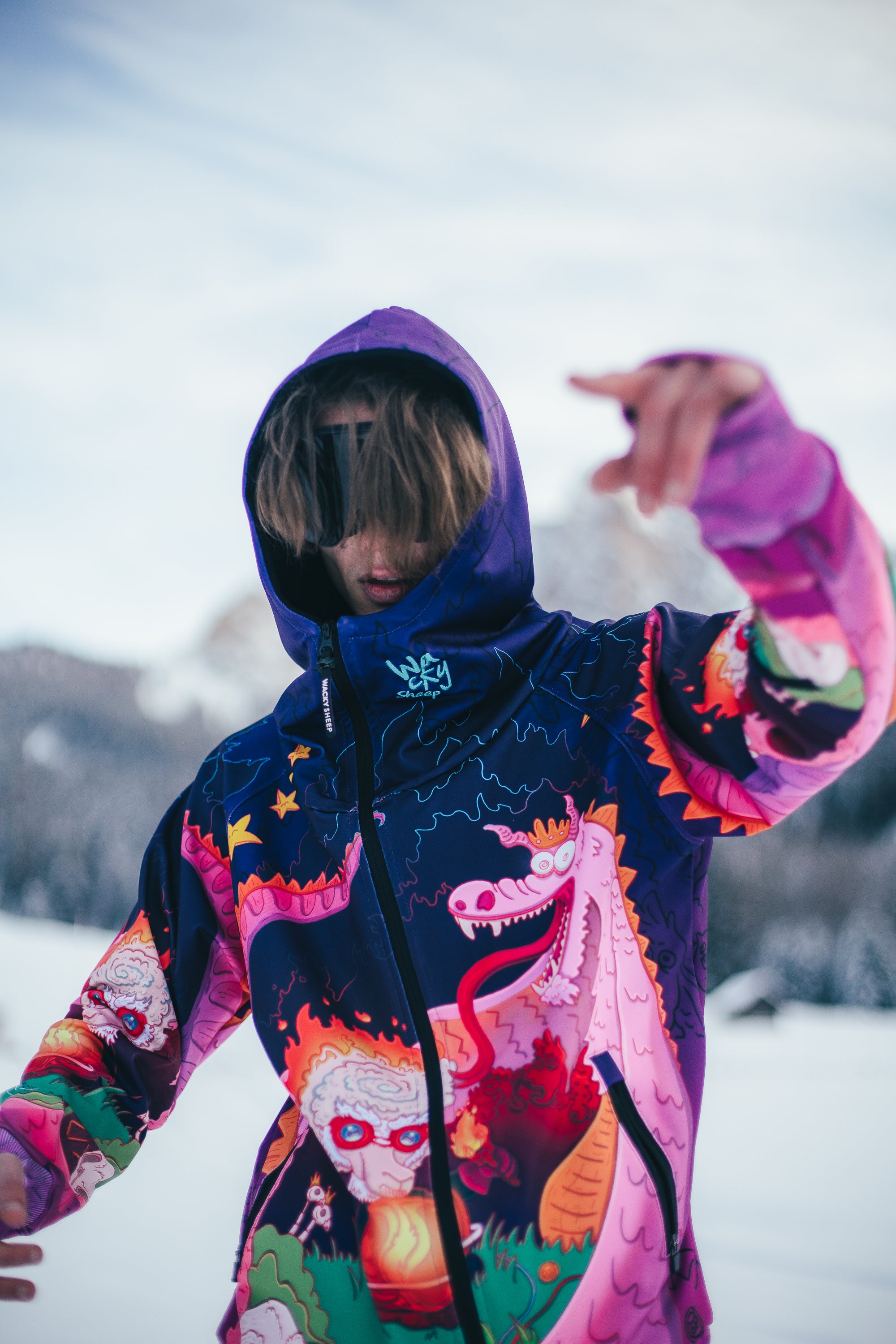 M's Purple Azdaha Zip Hoodie