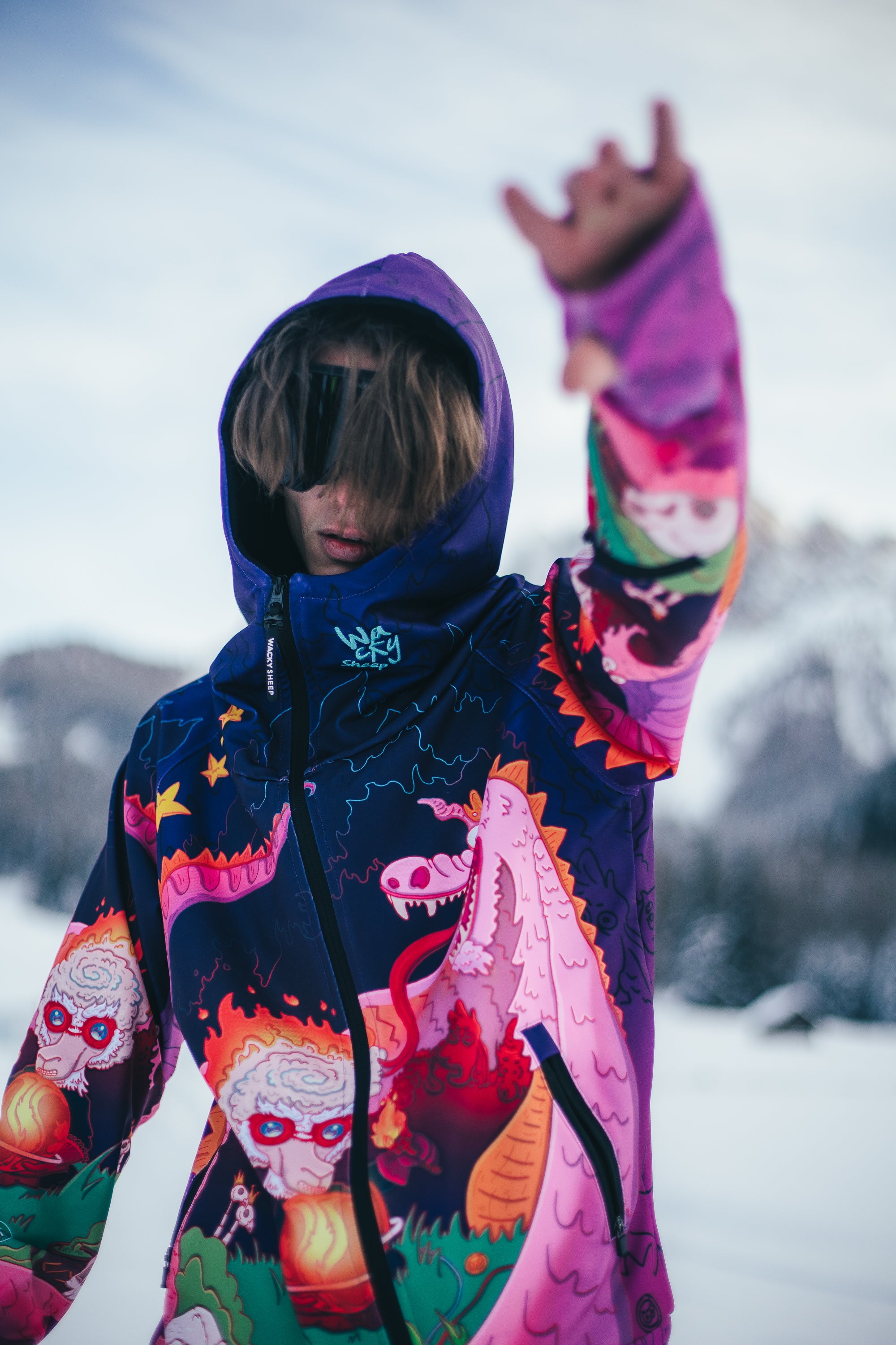 M's Purple Azdaha Zip Hoodie