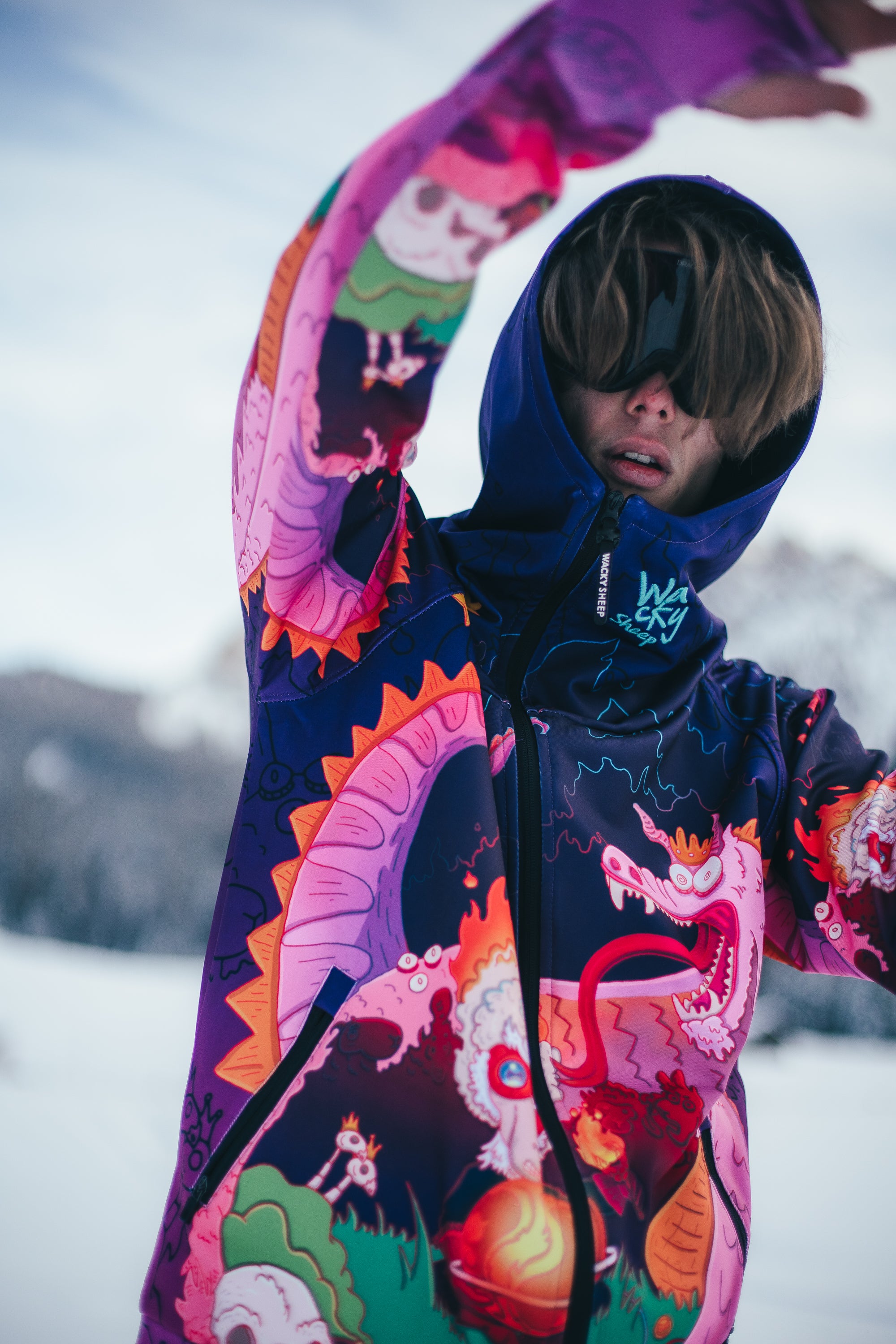 M's Purple Azdaha Zip Hoodie
