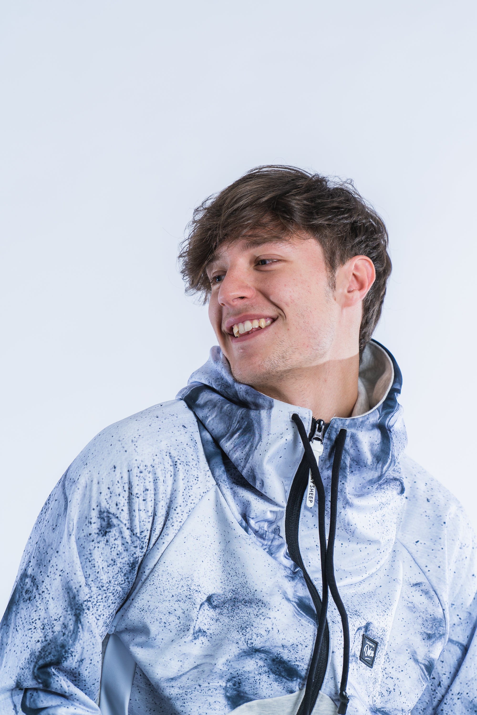 M's White Smoke Zip Hoodie
