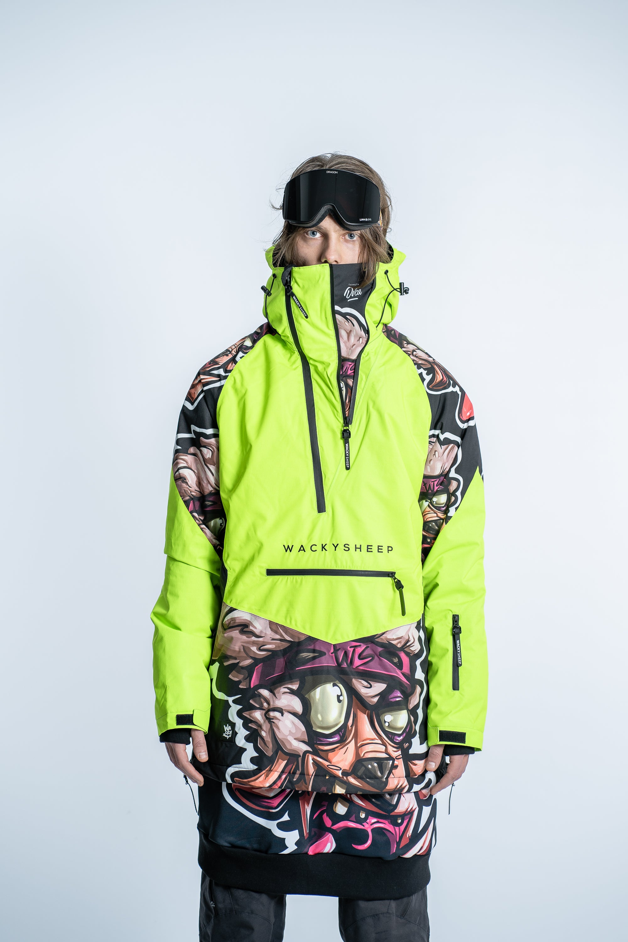 M's Pullover Neon Print Jacket
