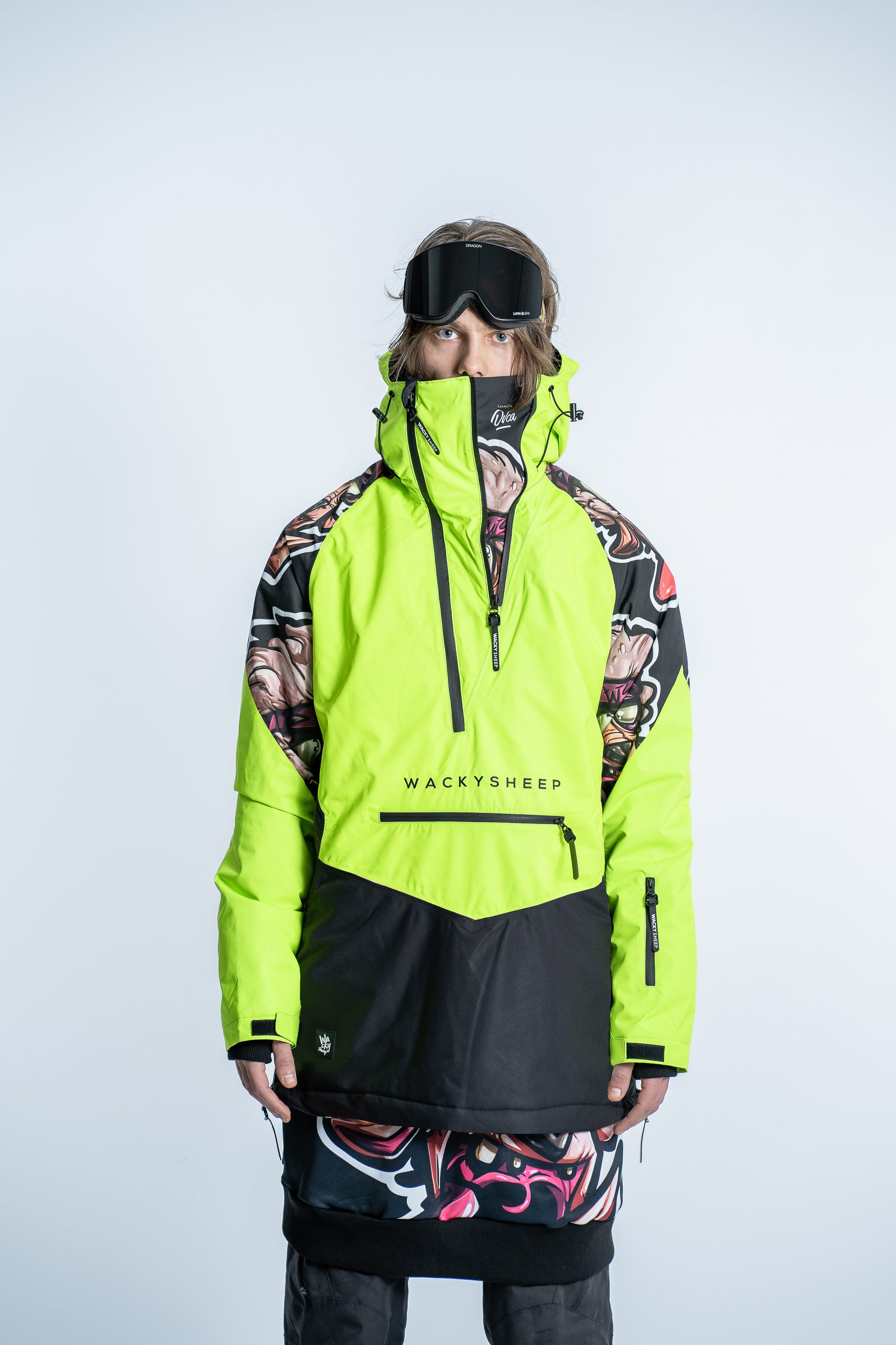 M's Pullover Neon Black Jacket