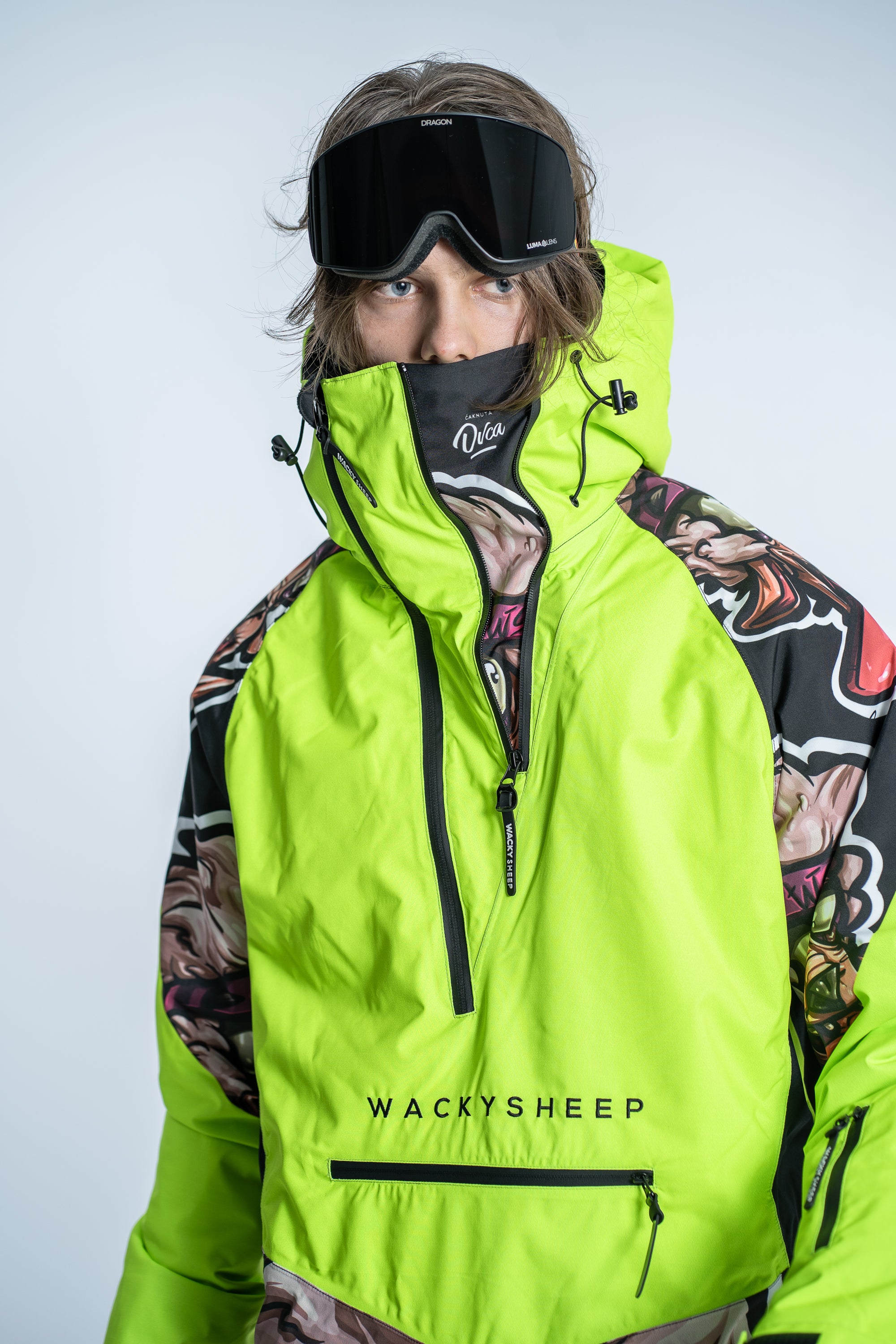M's Pullover Neon Print Jacket