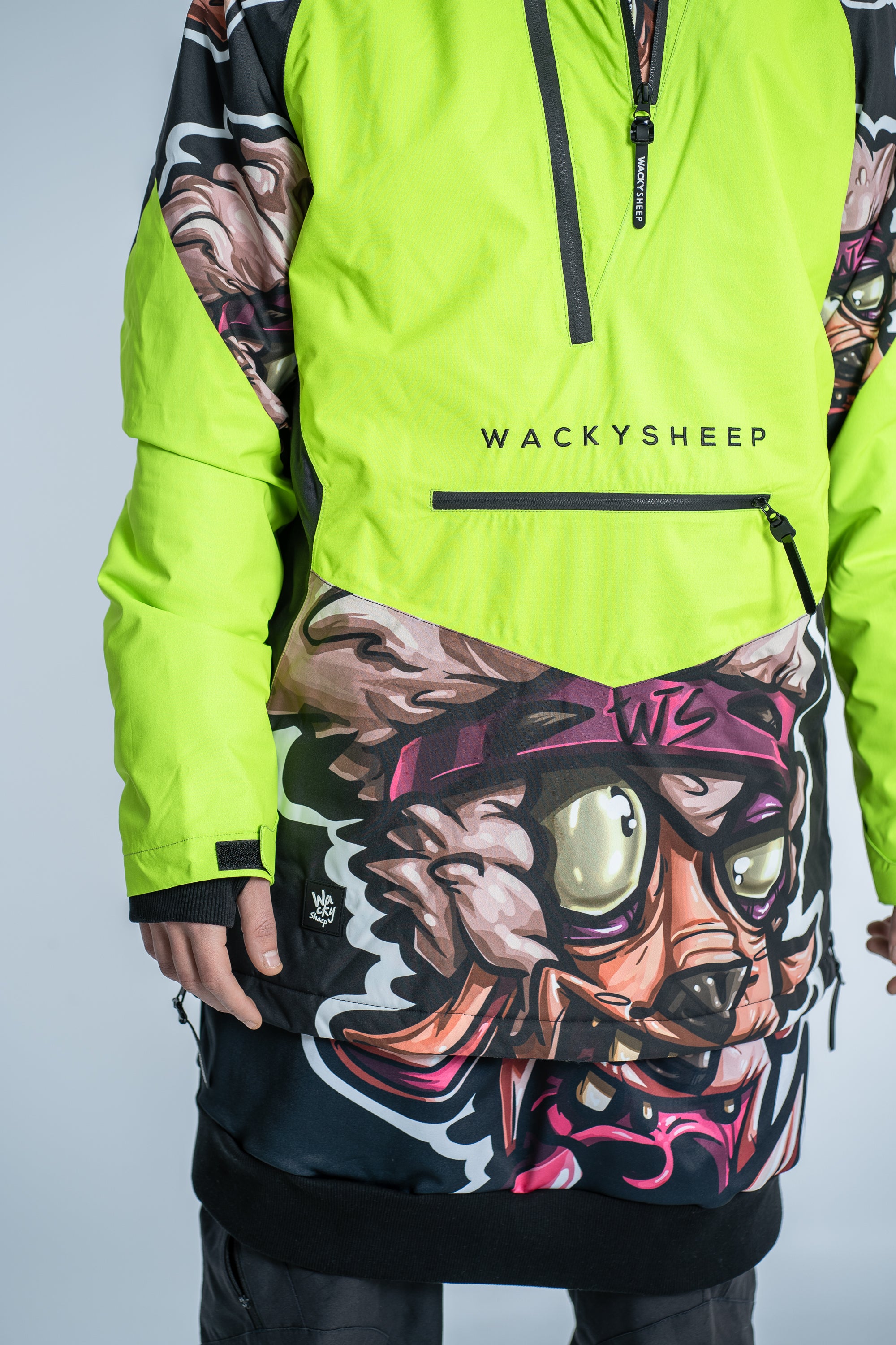 M's Pullover Neon Print Jacket