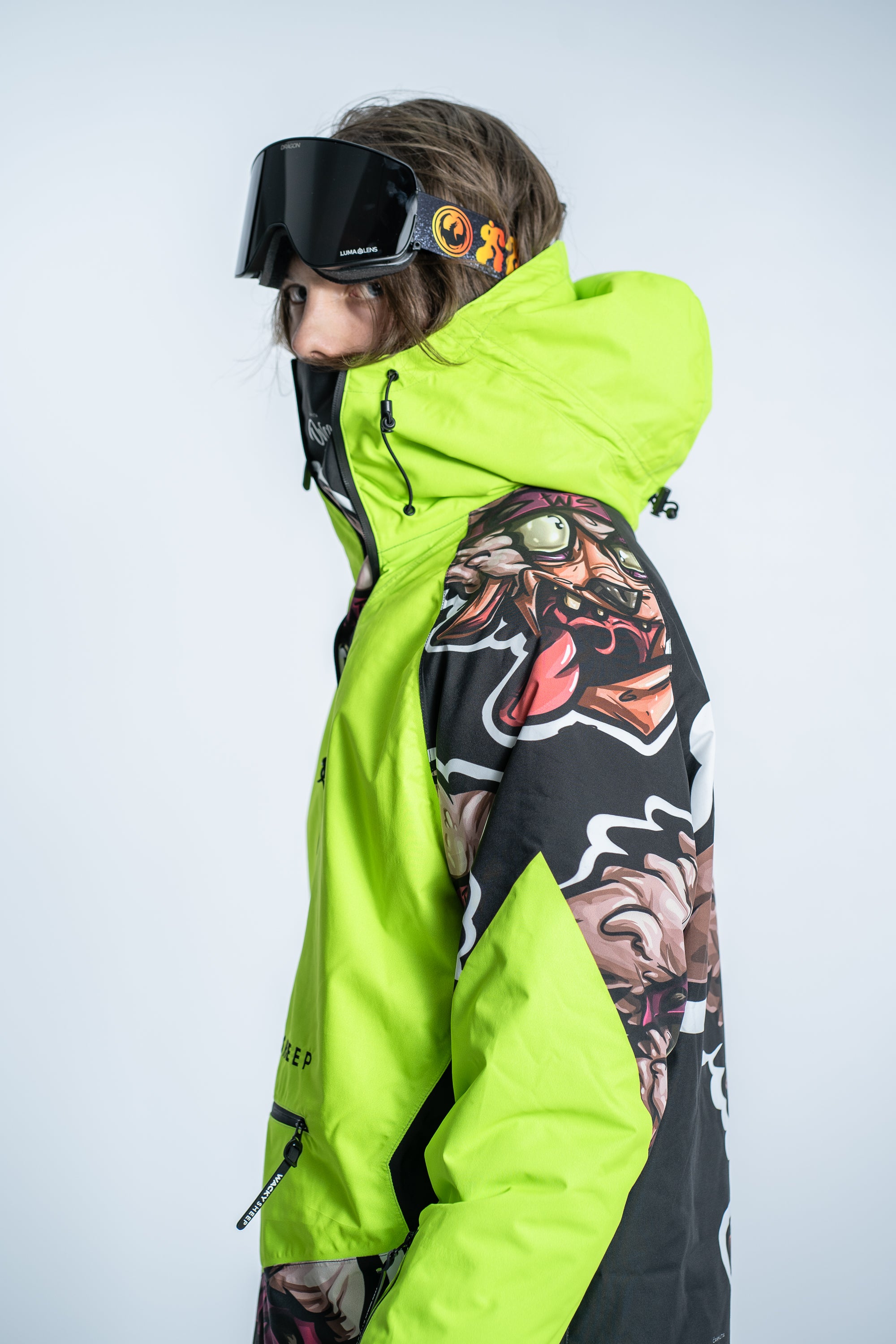 M's Pullover Neon Print Jacket