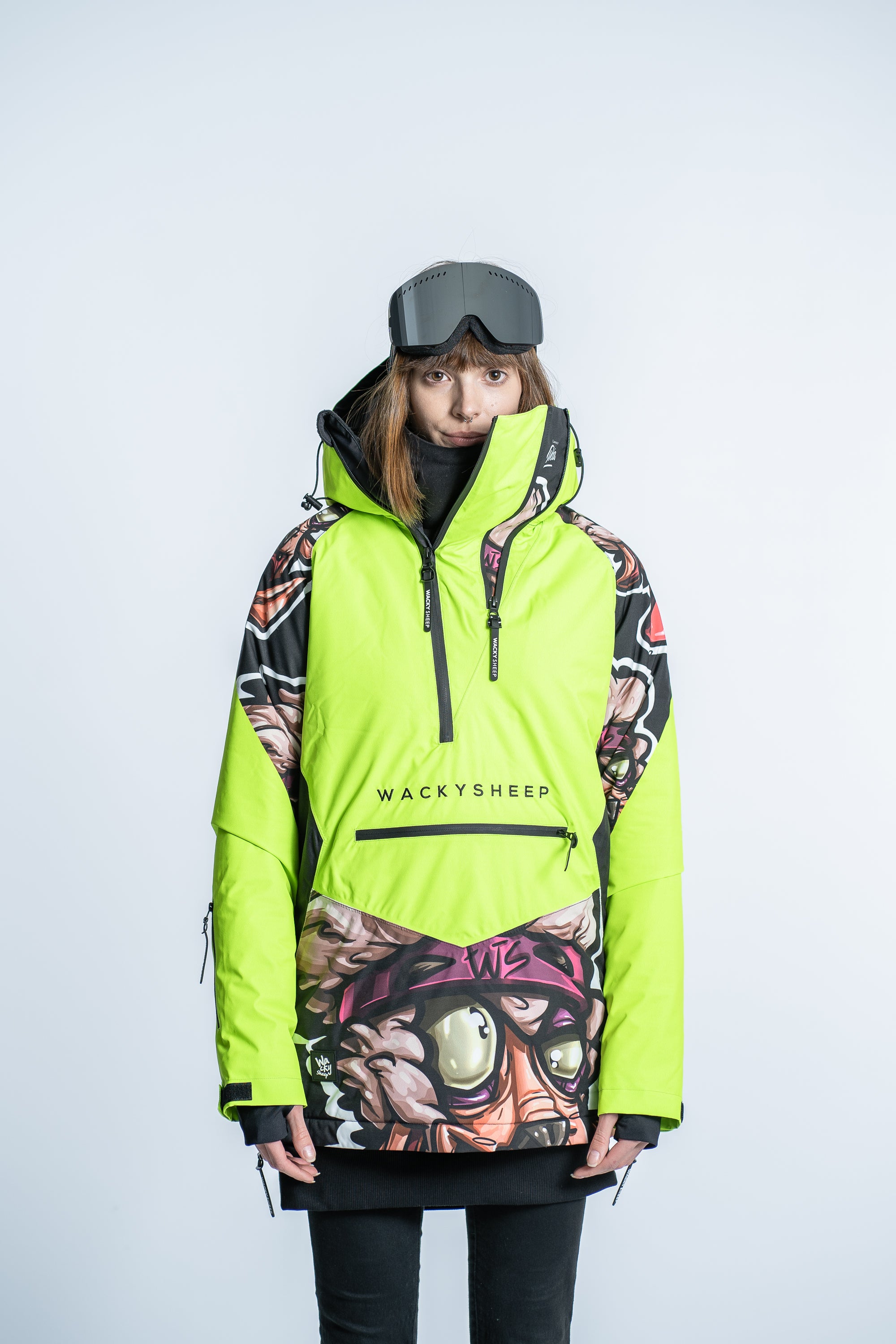 W's Pullover Neon Print Ski Jacket