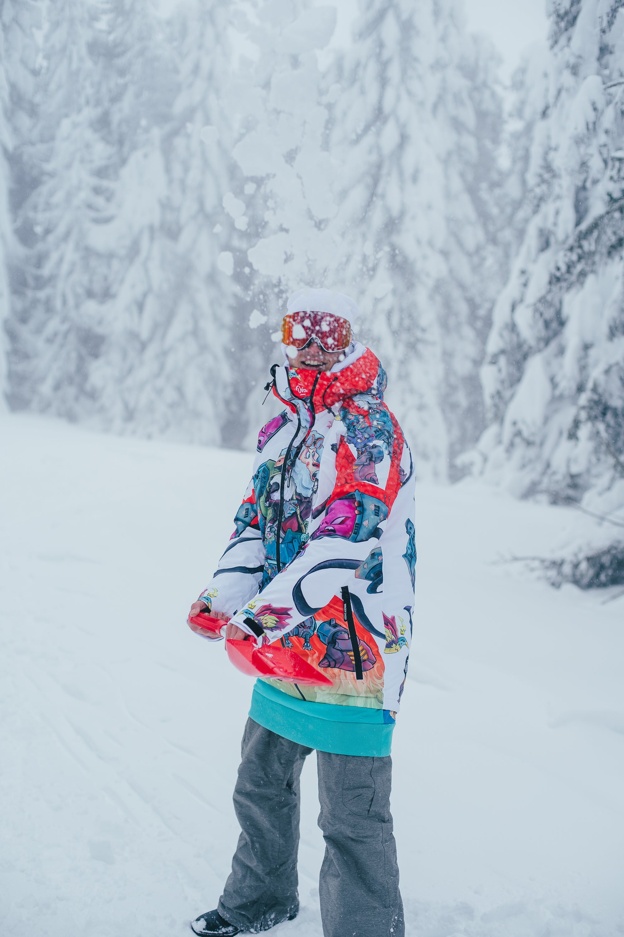 M's Battle Sheep White Ski Jacket