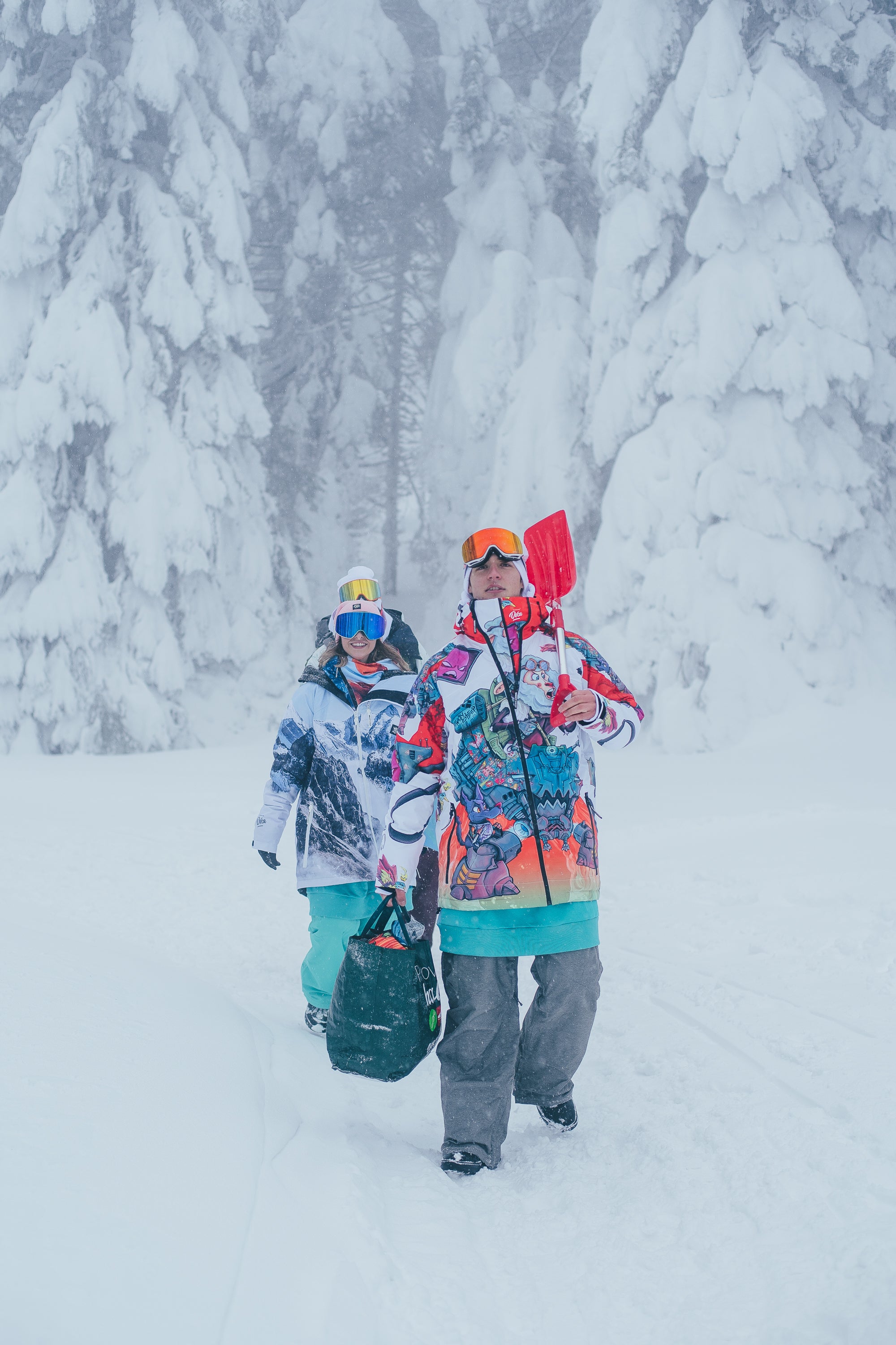 M's Battle Sheep White Ski Jacket