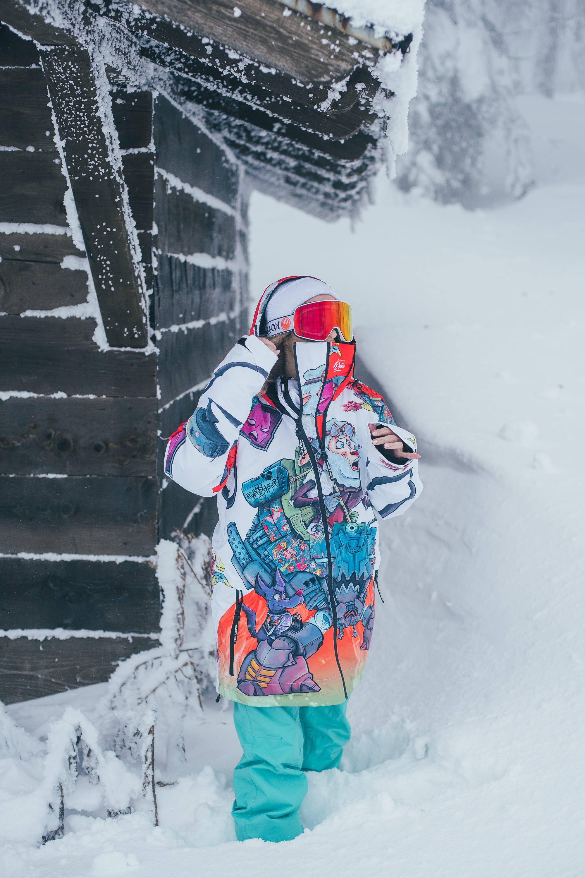 W's Battle Sheep White Ski Jacket