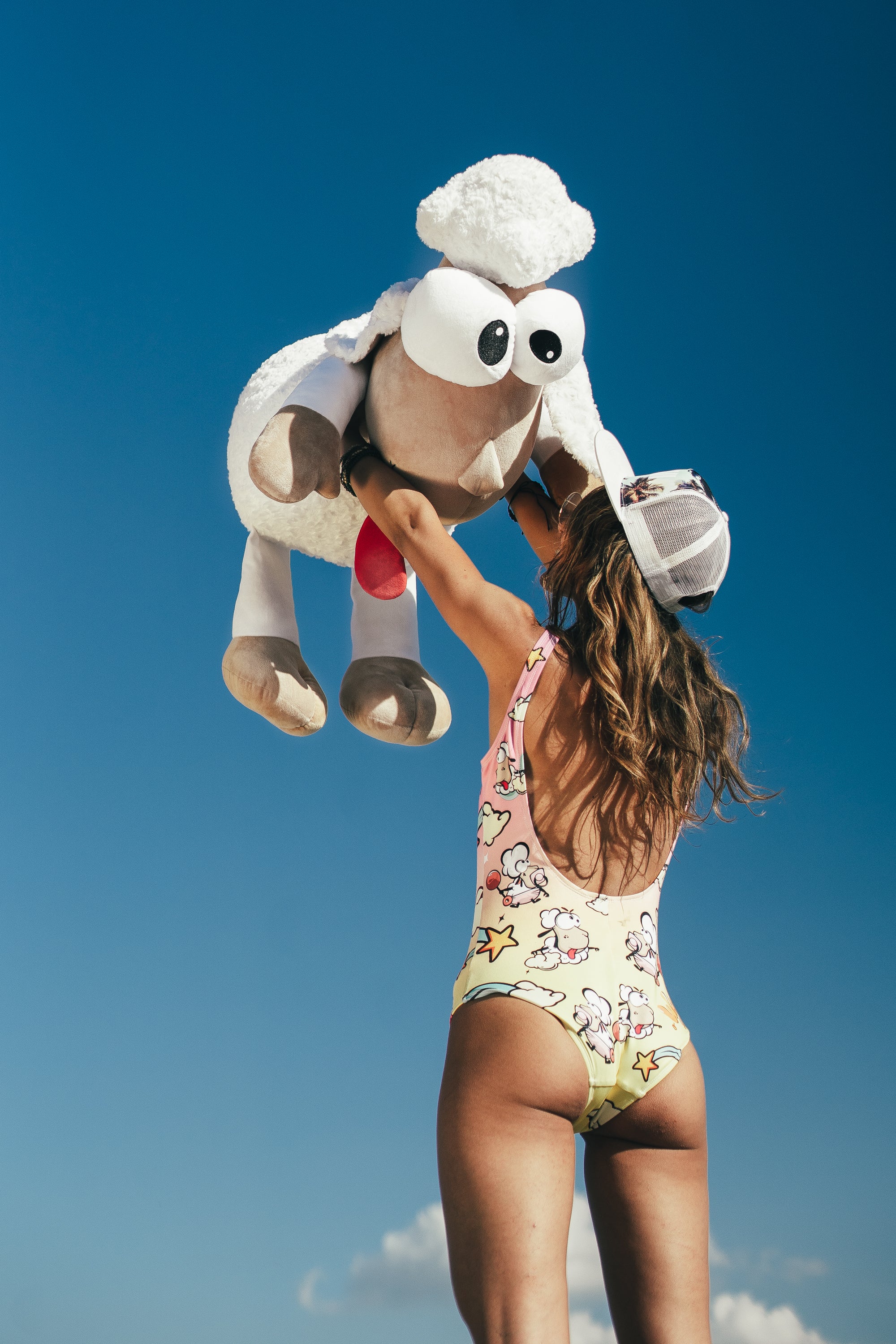 W's One Piece Sheep Swimsuit