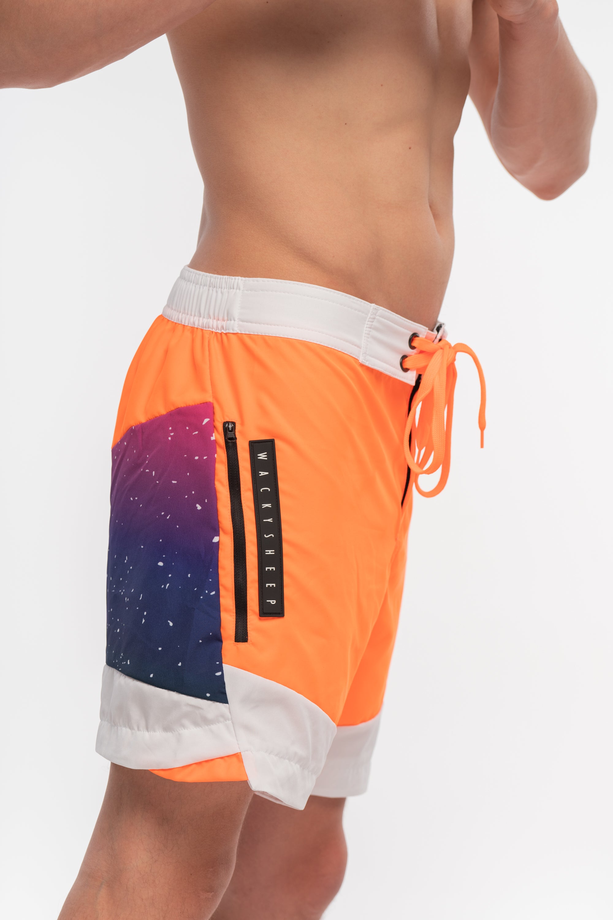 M's Short Galaxy Orange Swim Shorts