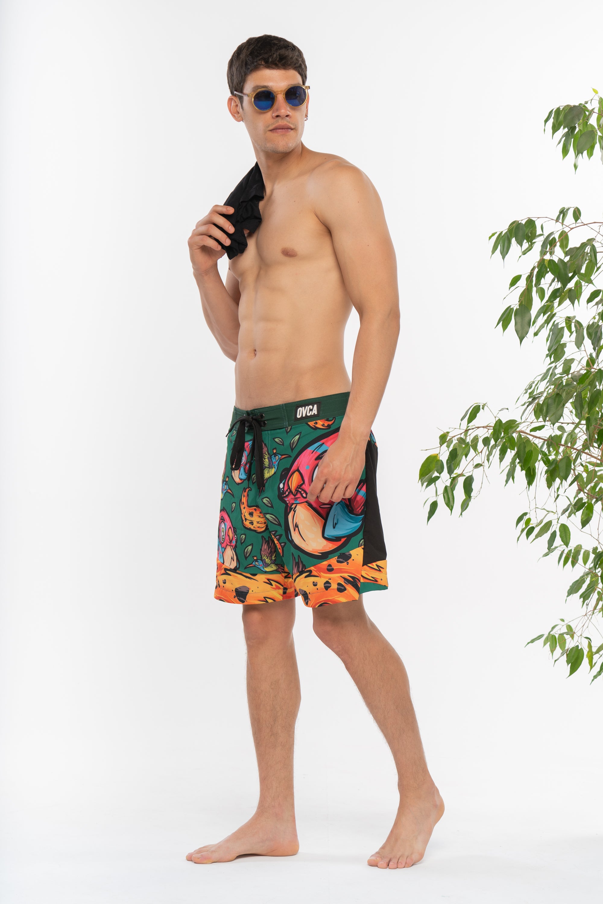 M's Short Parrot Swim Shorts