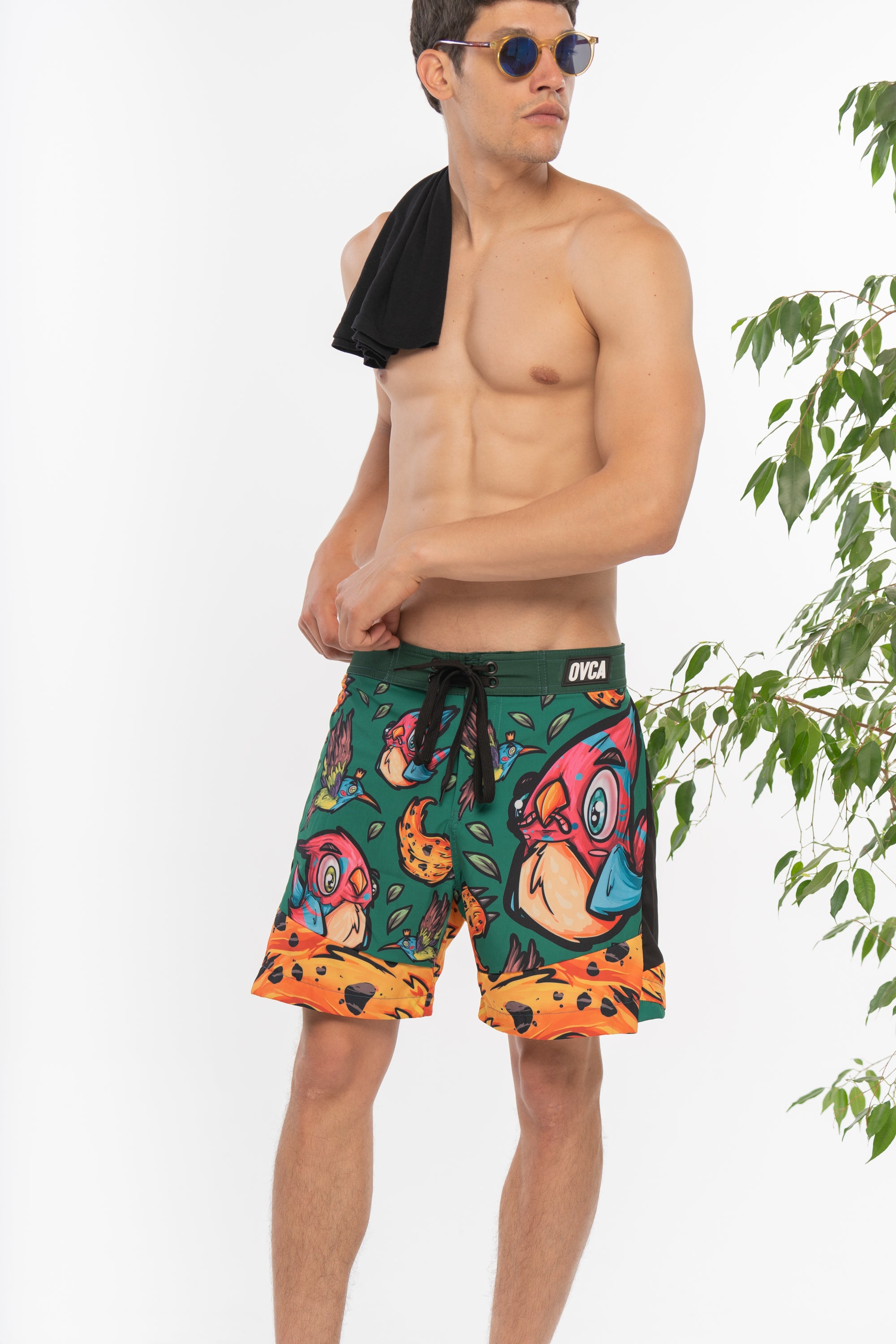 M's Short Parrot Swim Shorts