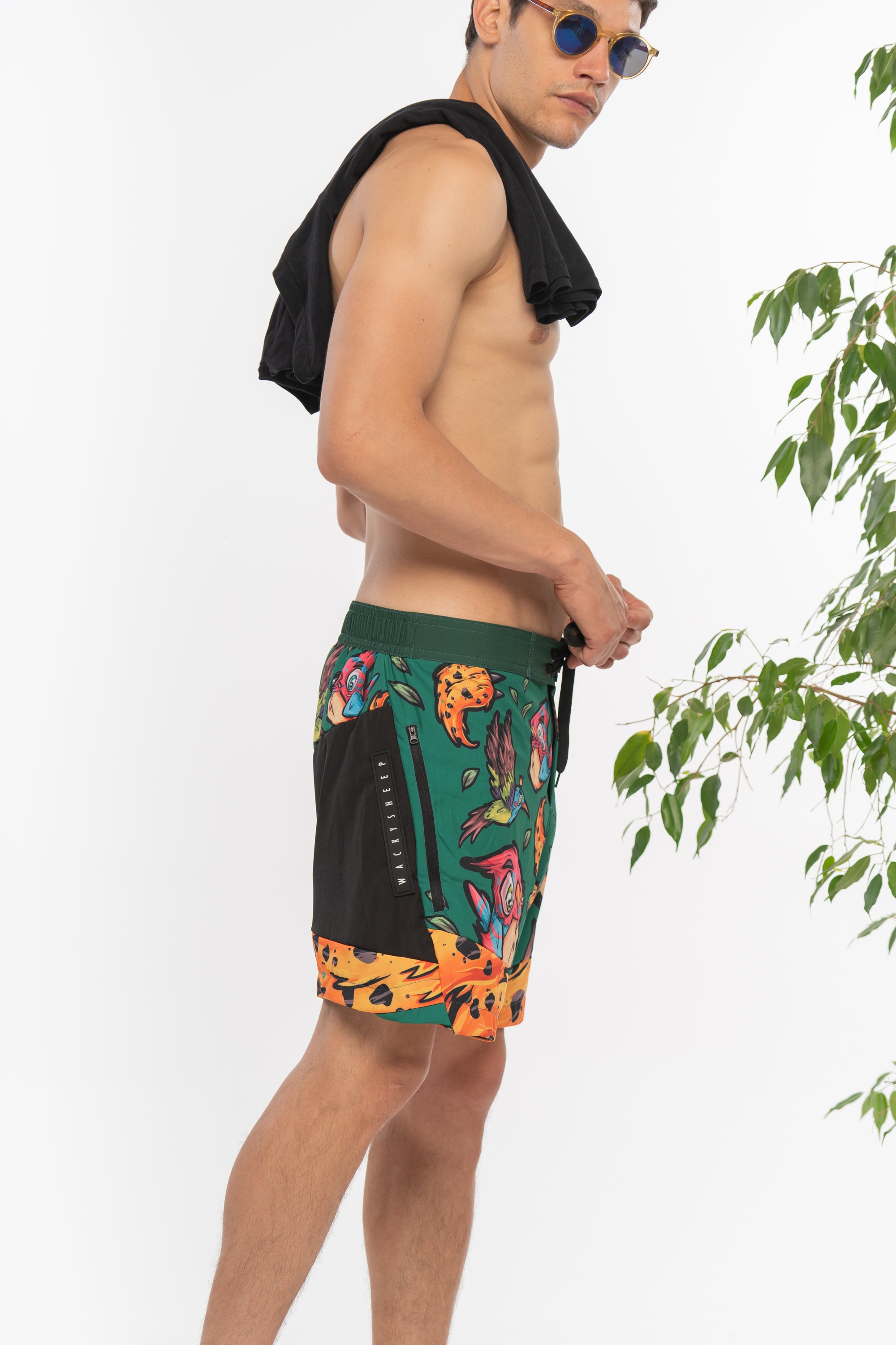 M's Short Parrot Swim Shorts