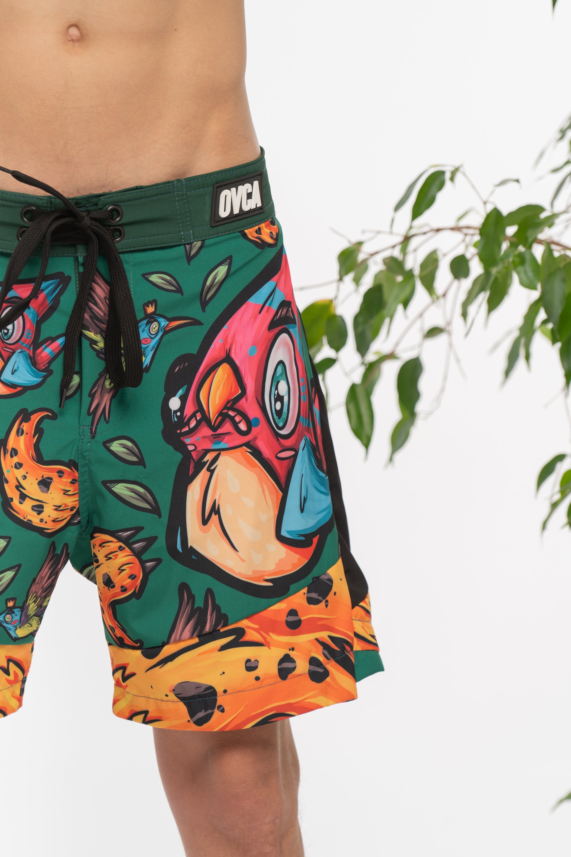 M's Short Parrot Swim Shorts