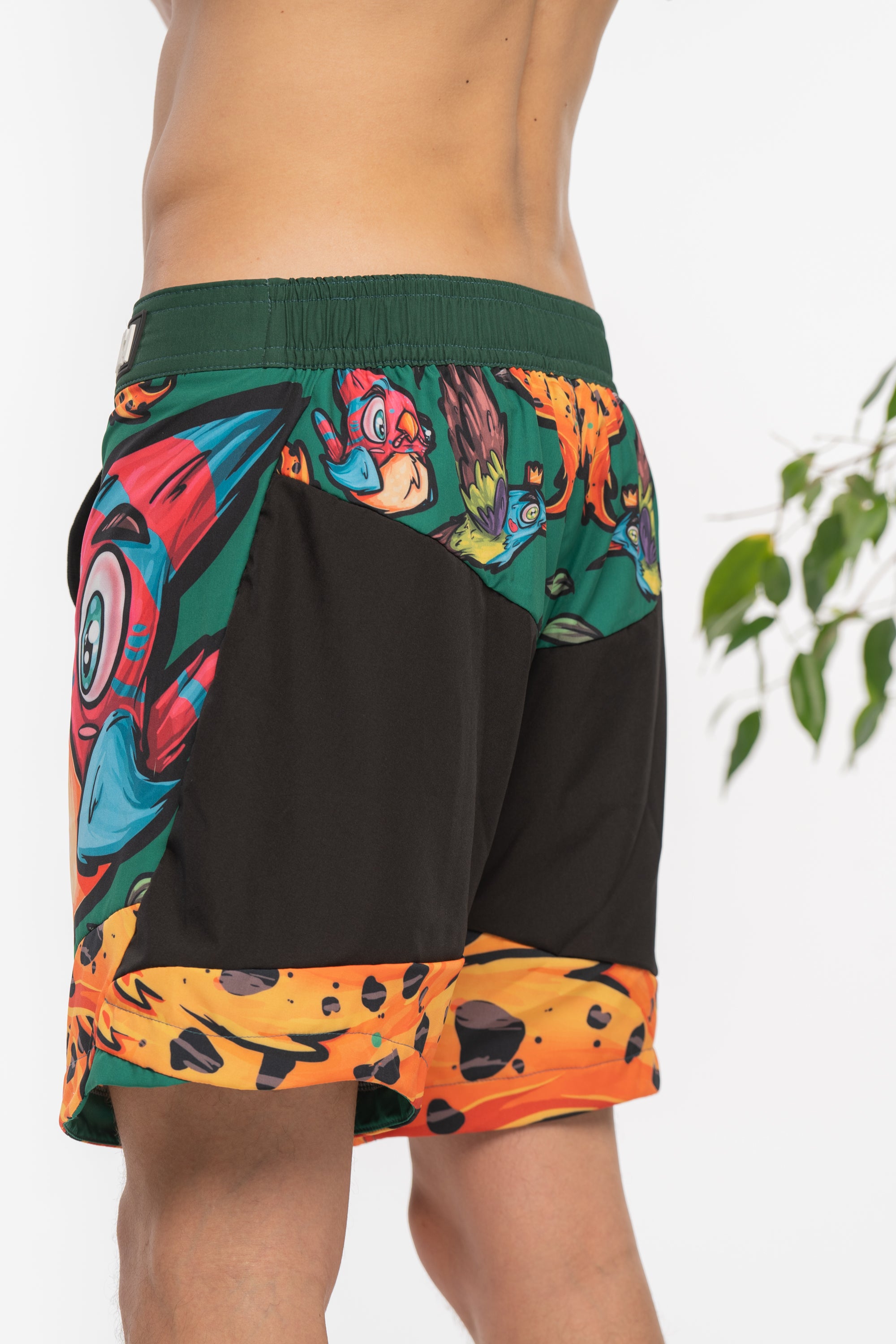 M's Short Parrot Swim Shorts