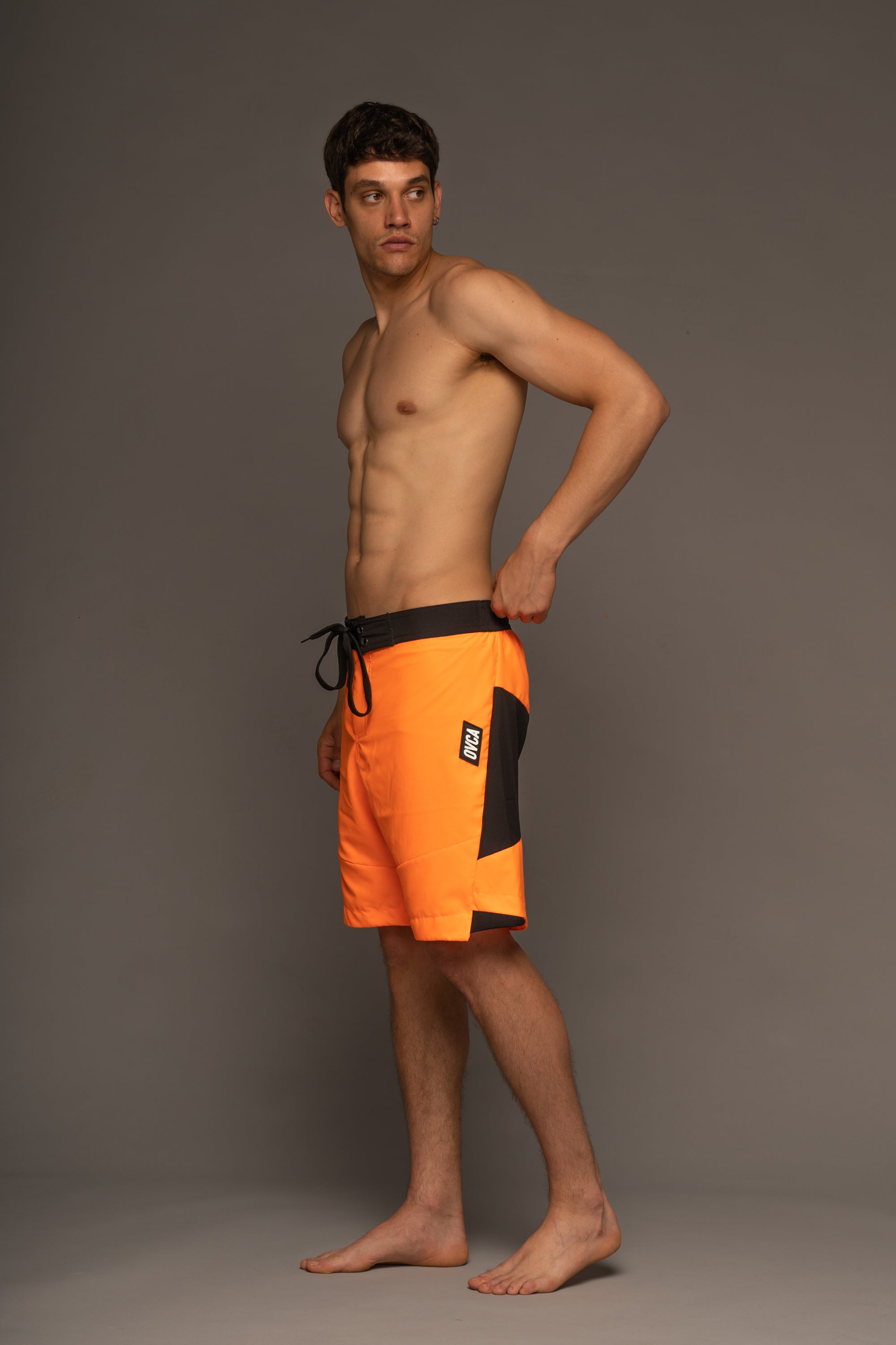 M's Long Orange Swim Shorts