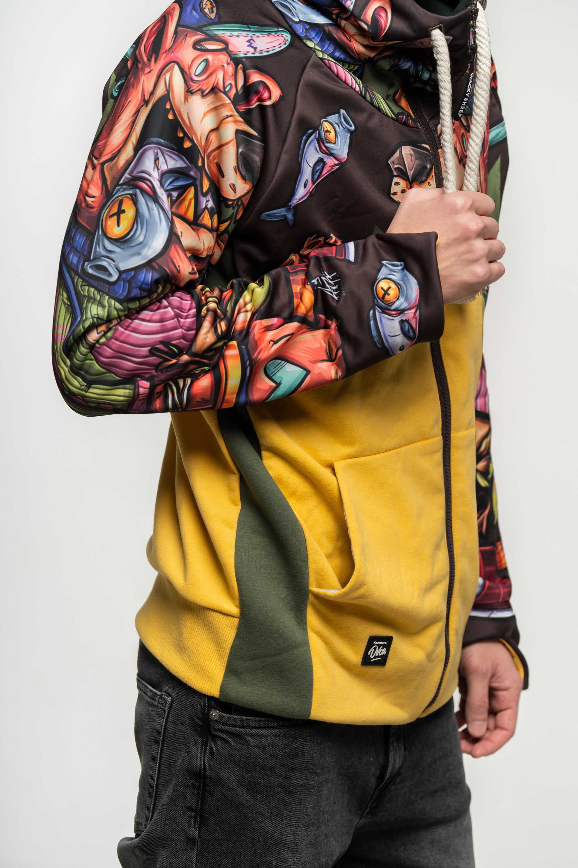 M's Ochre Bear Zip Hoodie