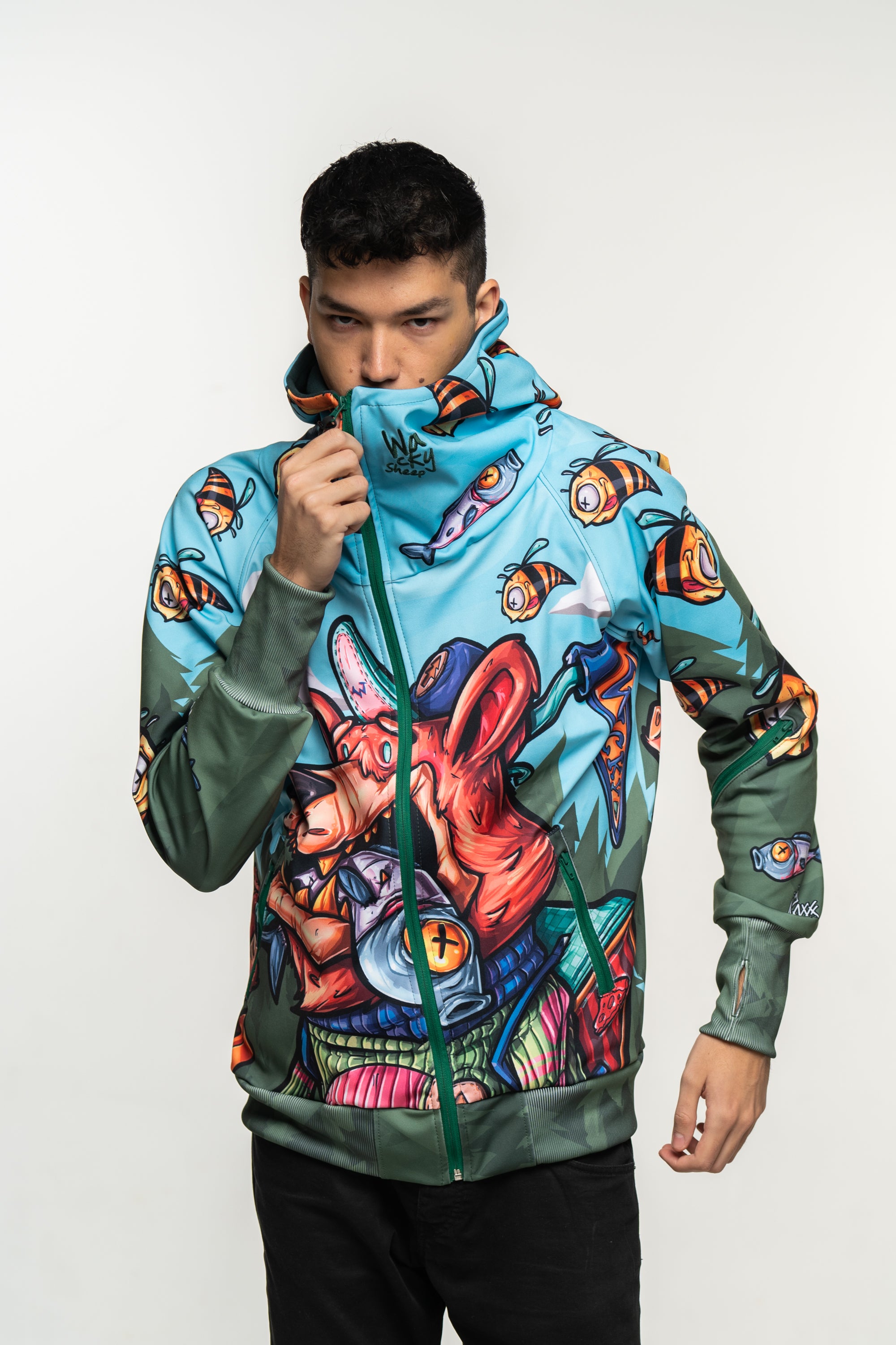 M's Bear Zip Hoodie
