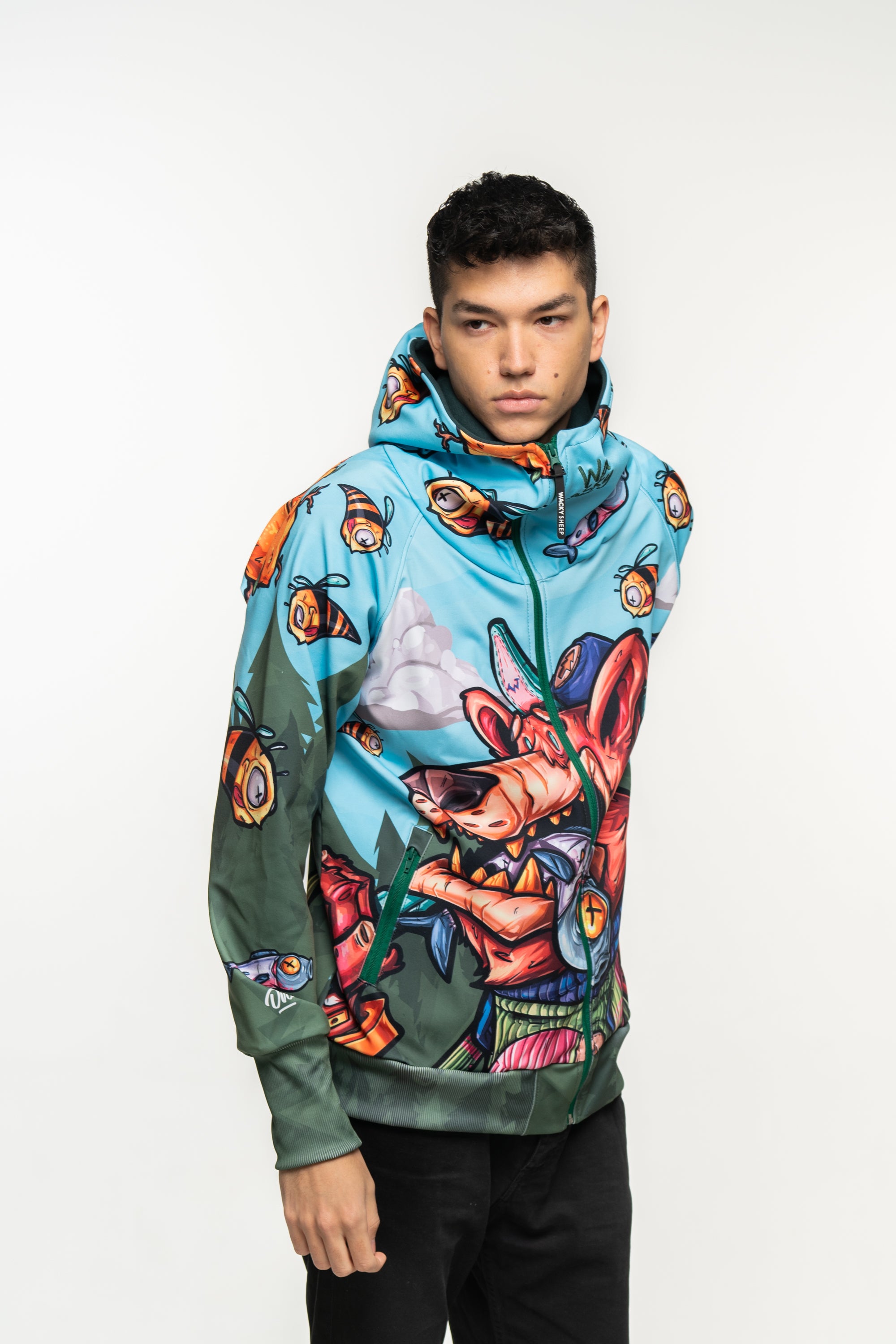 M's Bear Zip Hoodie