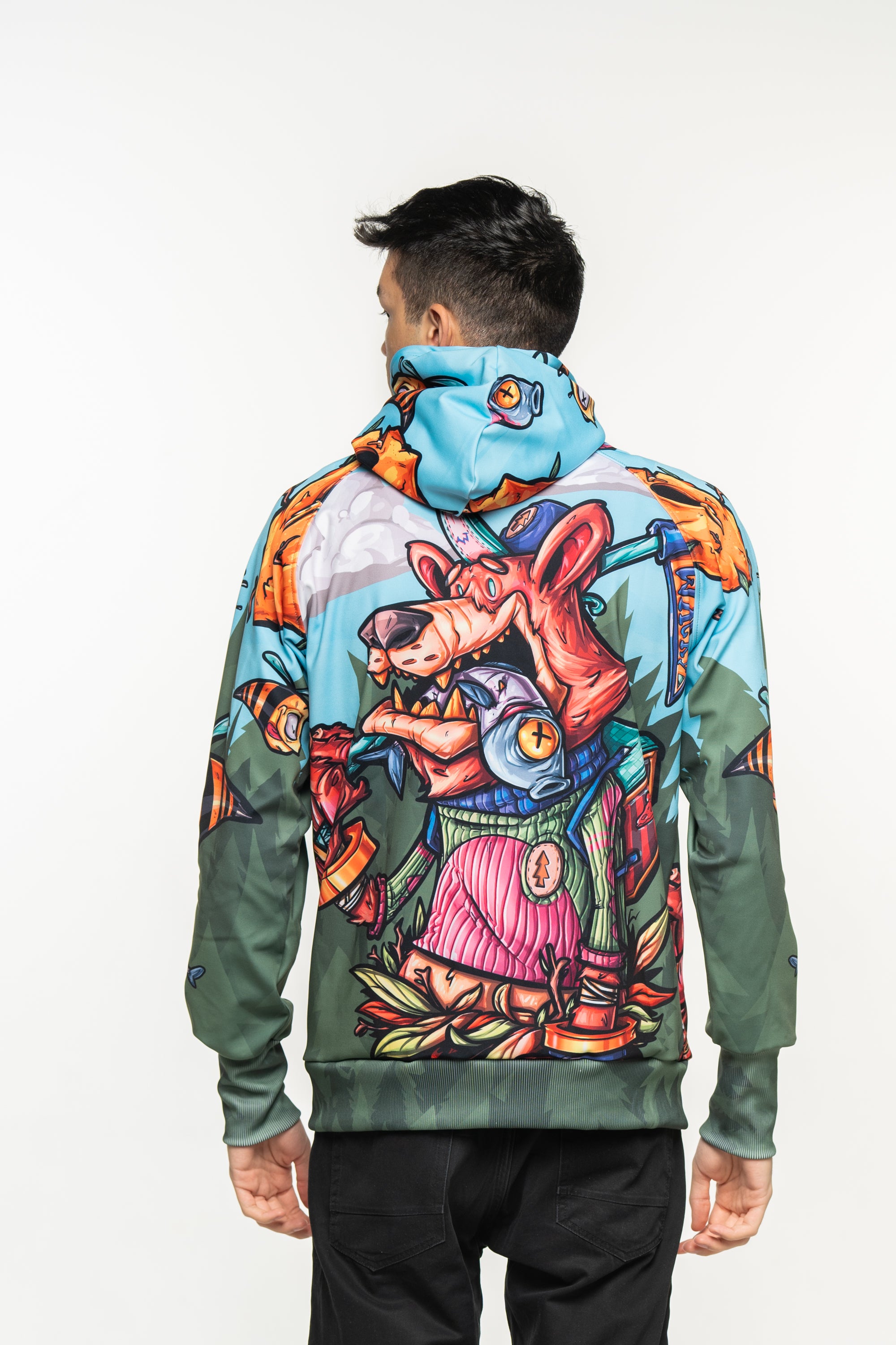 M's Bear Zip Hoodie