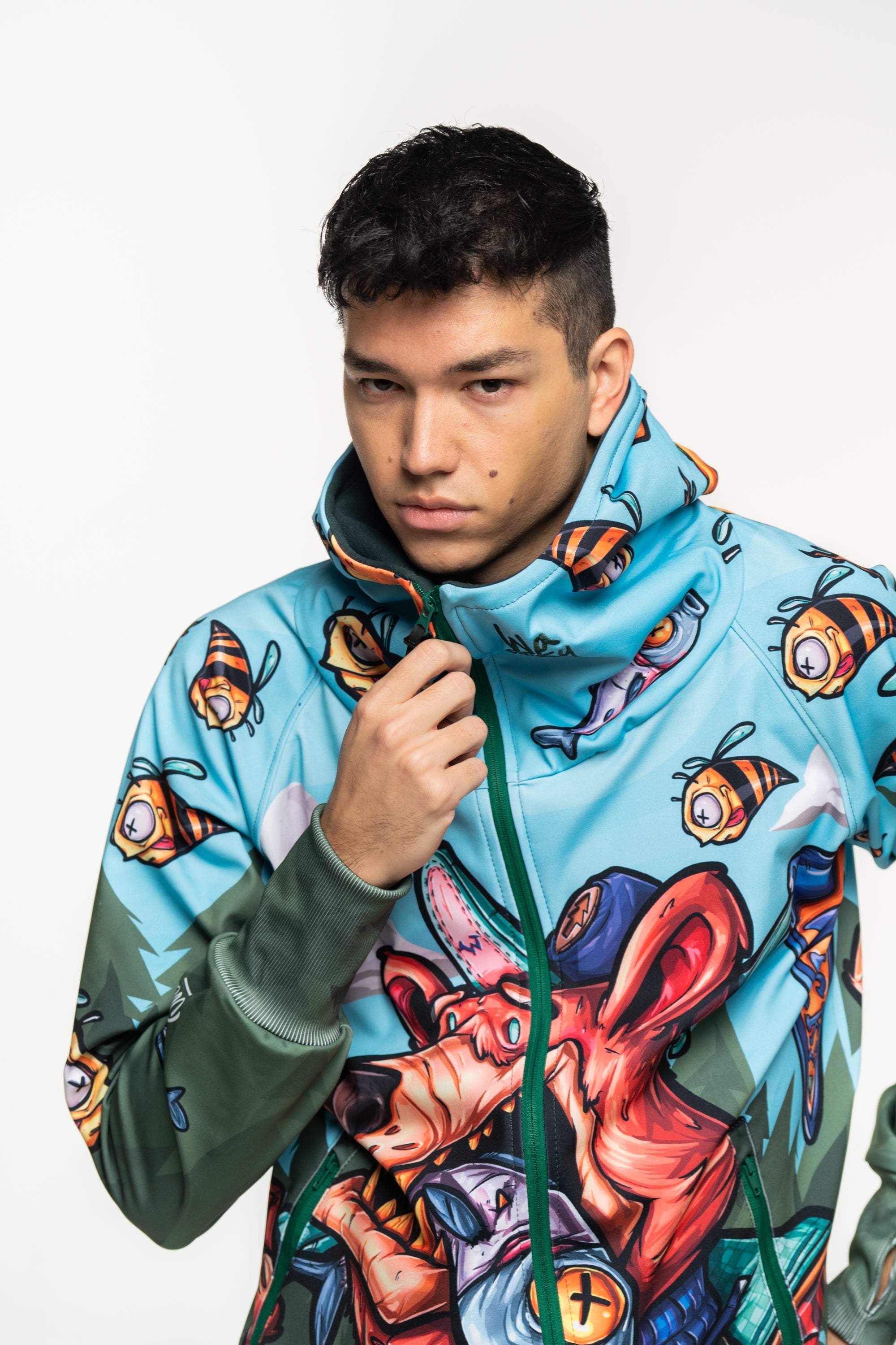 M's Bear Zip Hoodie