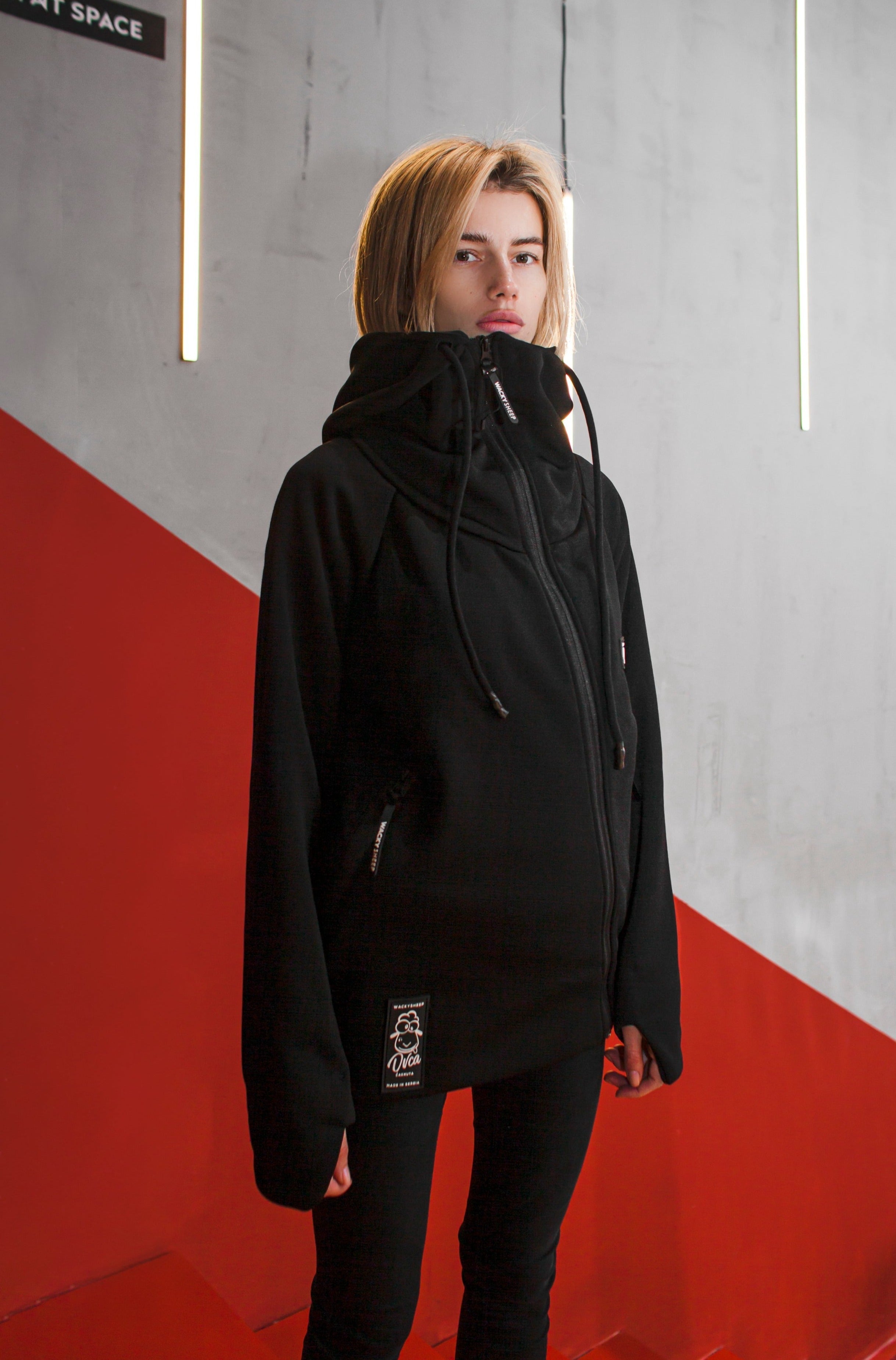 W's Black Fleece Zip Hoodie