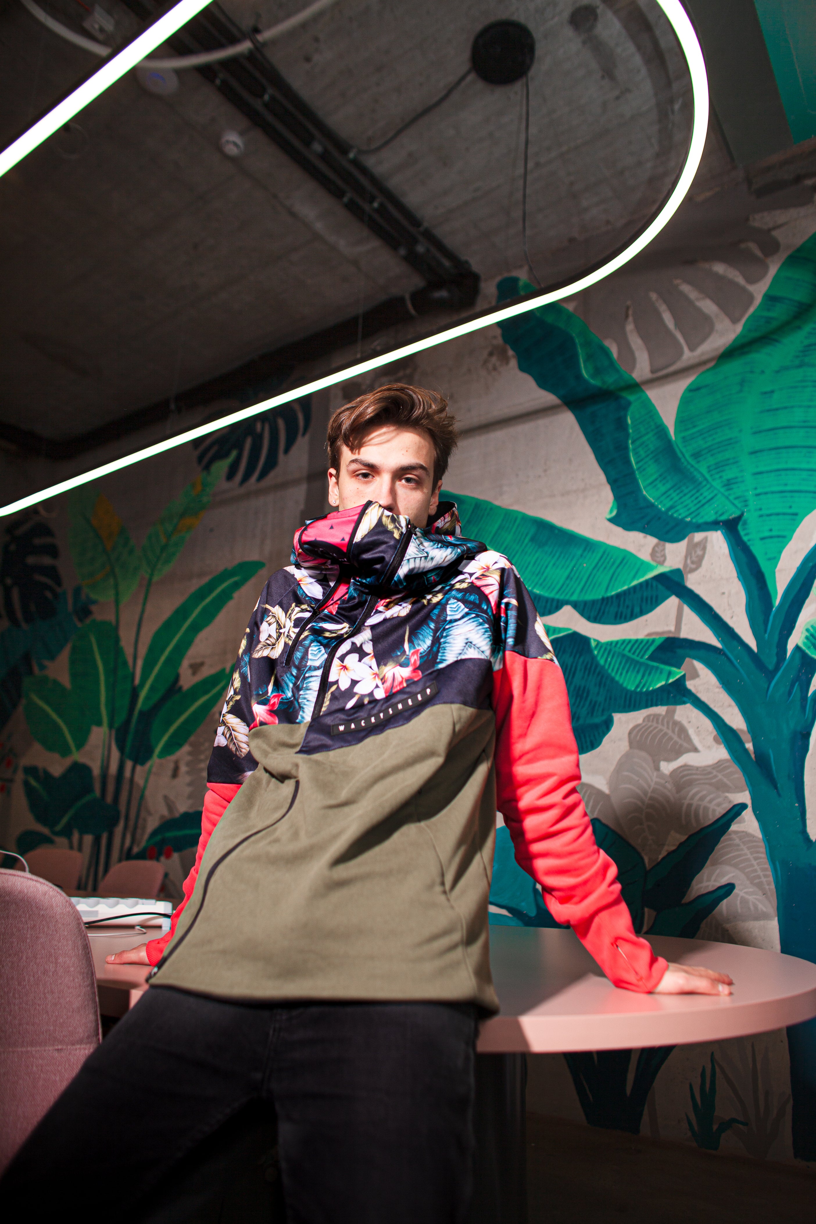 M's Flowers Zip Hoodie