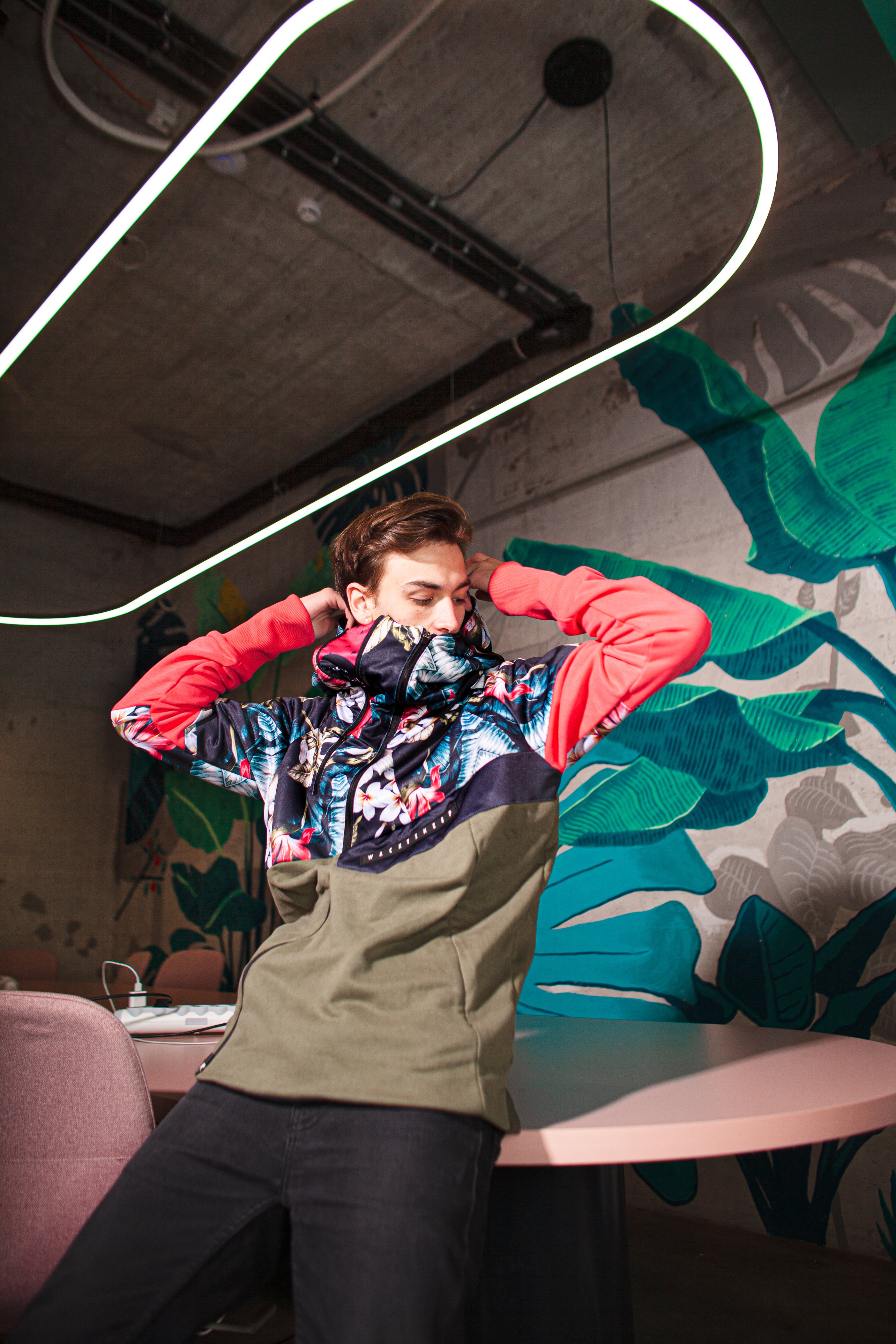 M's Flowers Zip Hoodie