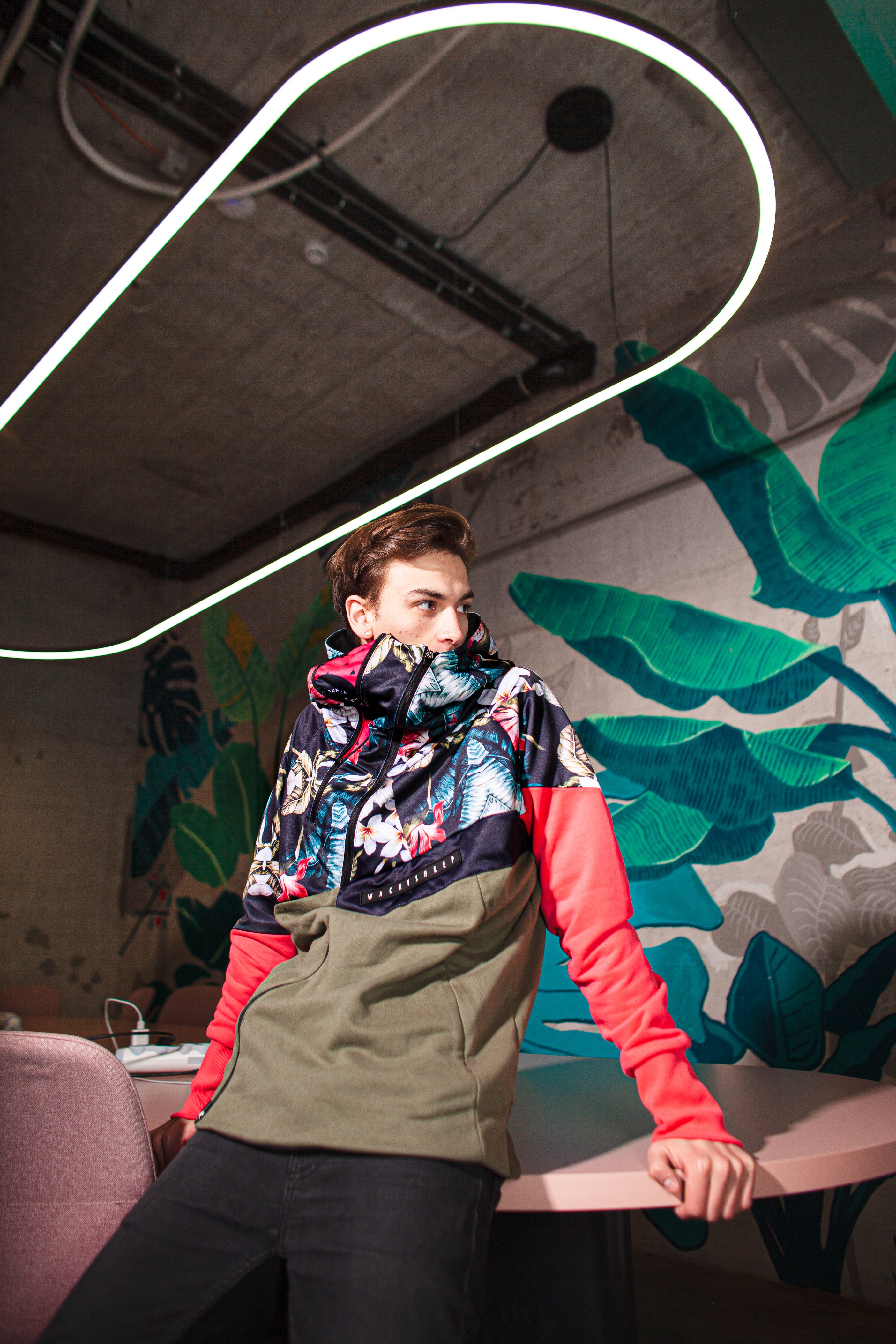 M's Flowers Zip Hoodie