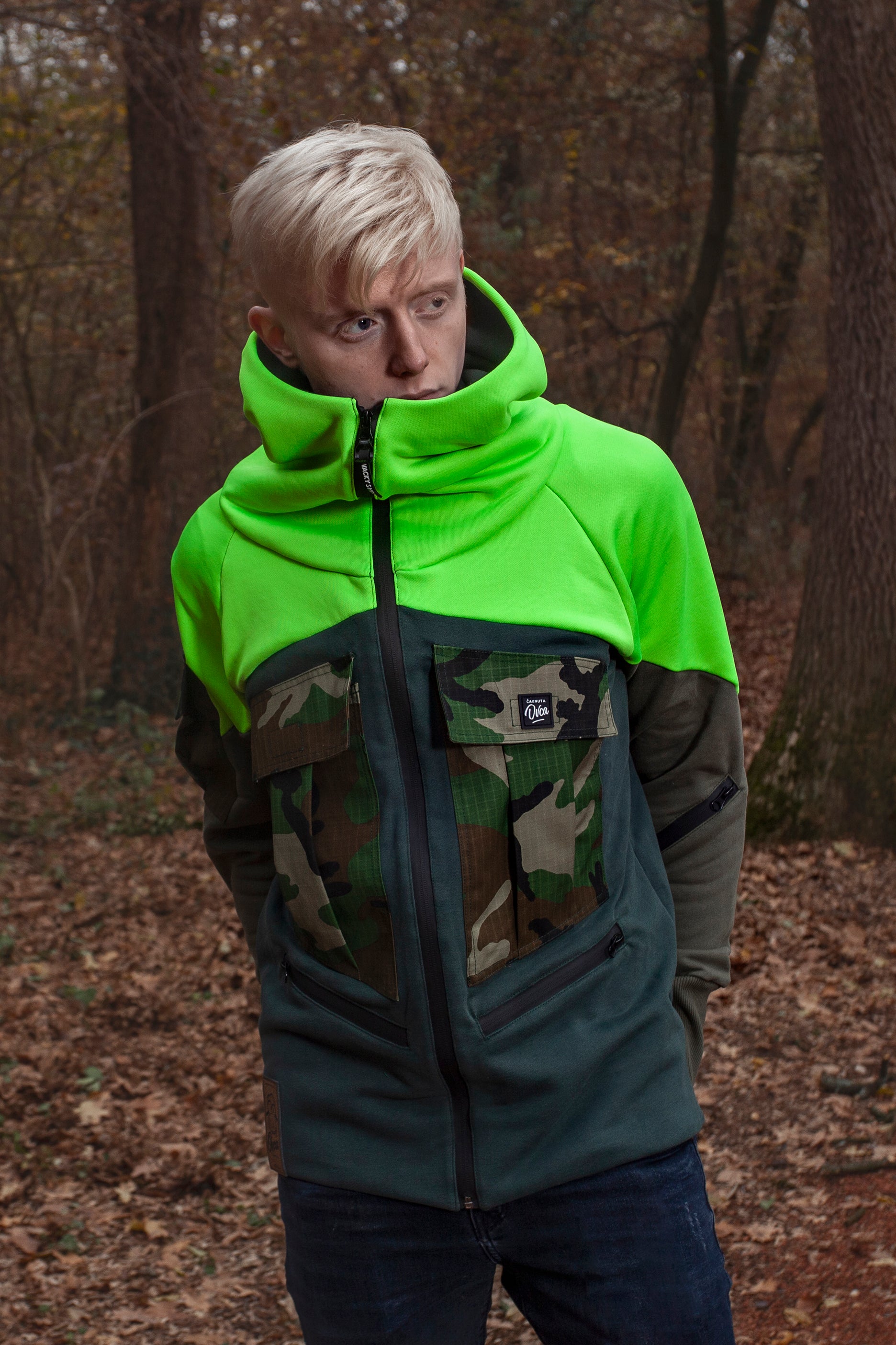 M's Classic Pocket Army Zip Hoodie