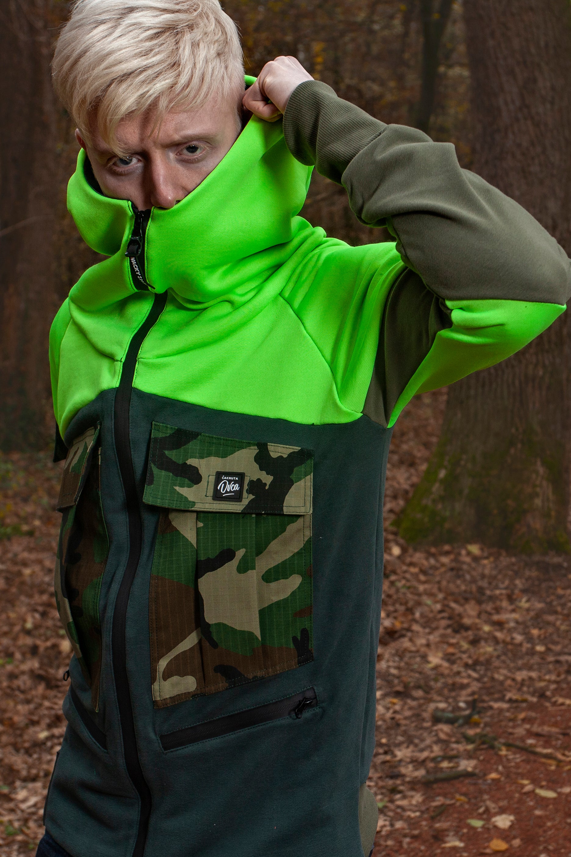 M's Classic Pocket Army Zip Hoodie