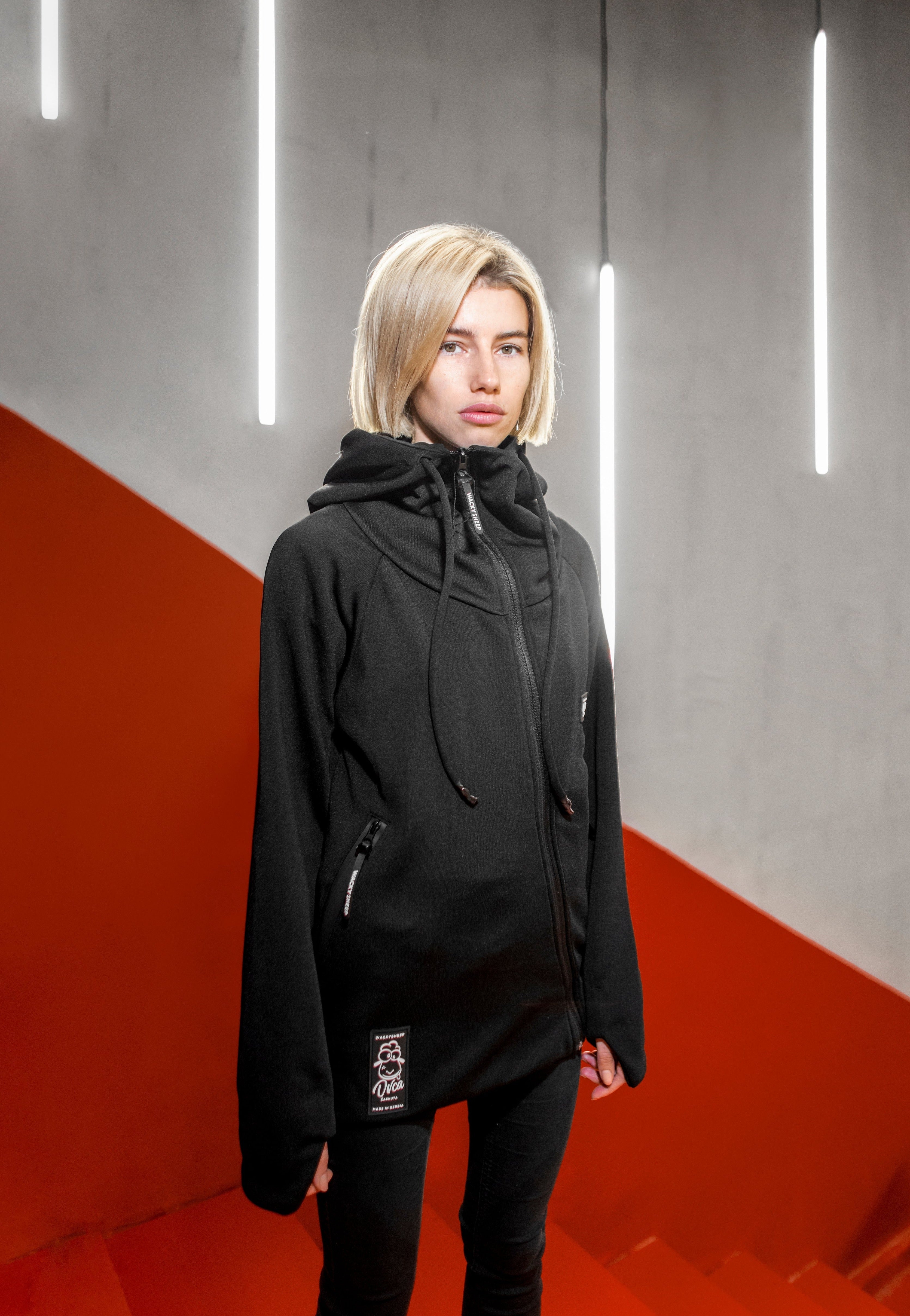 W's Black Fleece Zip Hoodie