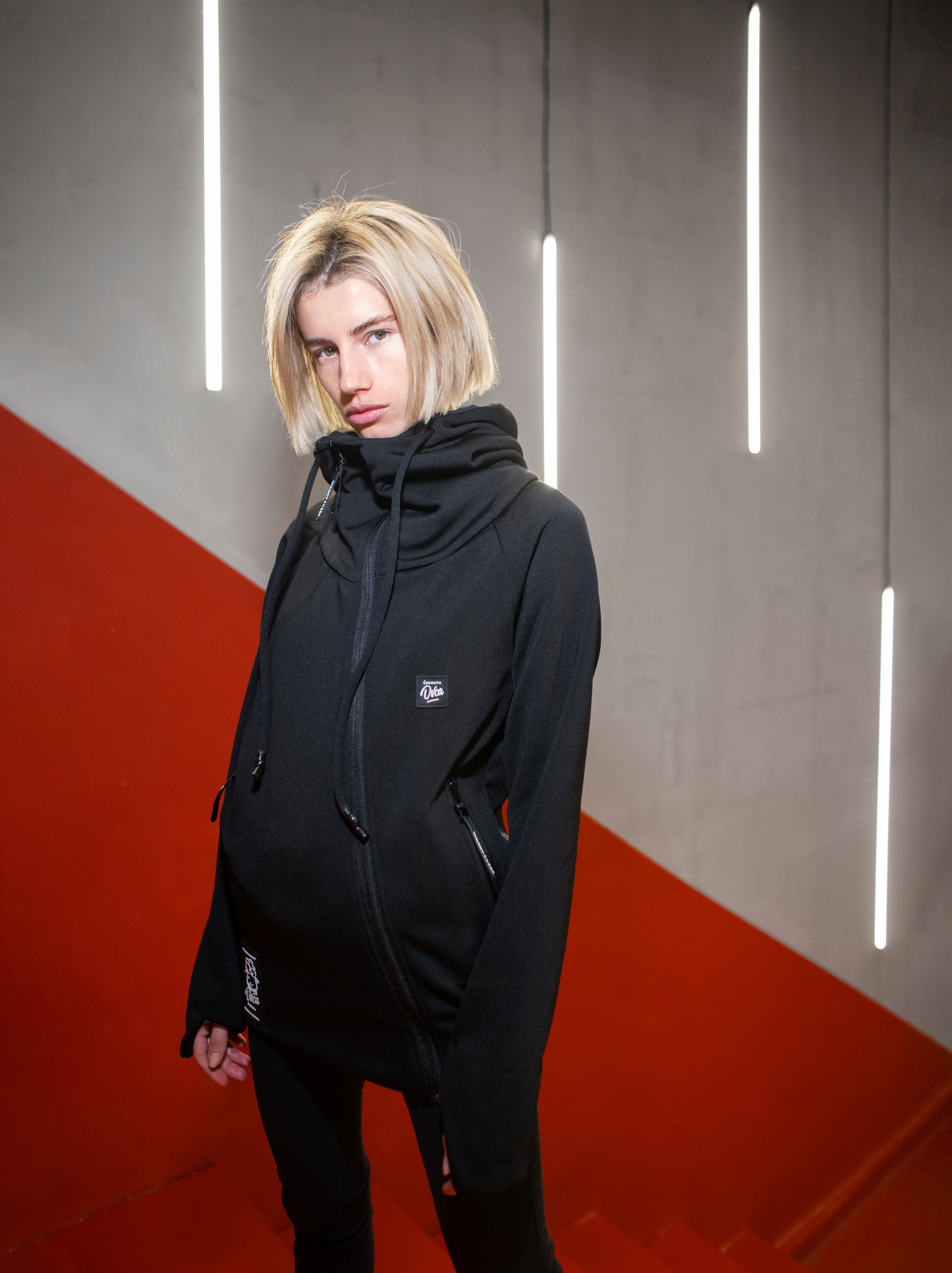 W's Black Fleece Zip Hoodie